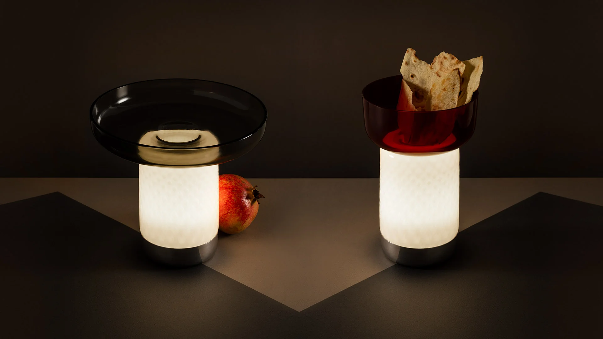 Lampa przenośna BONTA BOWL biały z czerwonym - Image 2