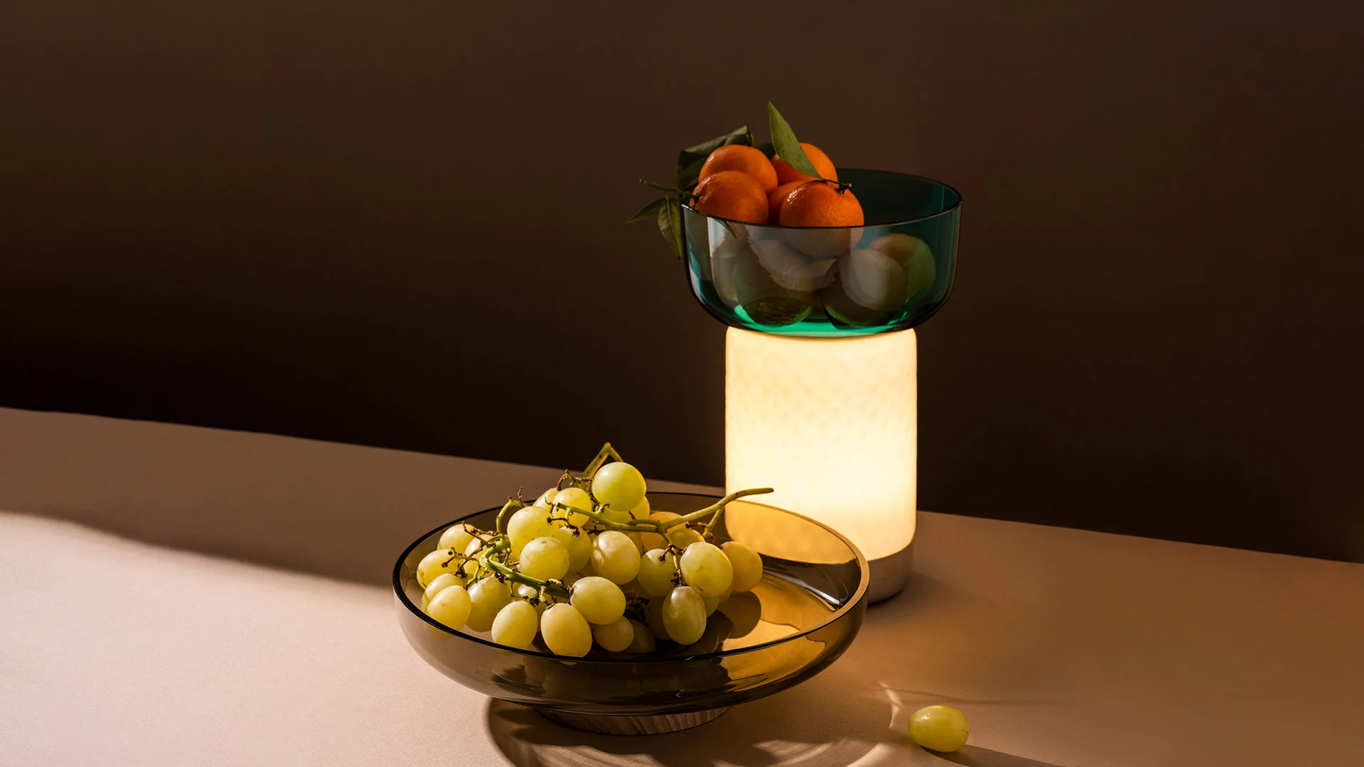 Lampa przenośna BONTA BOWL biały z turkusowym - Image 7