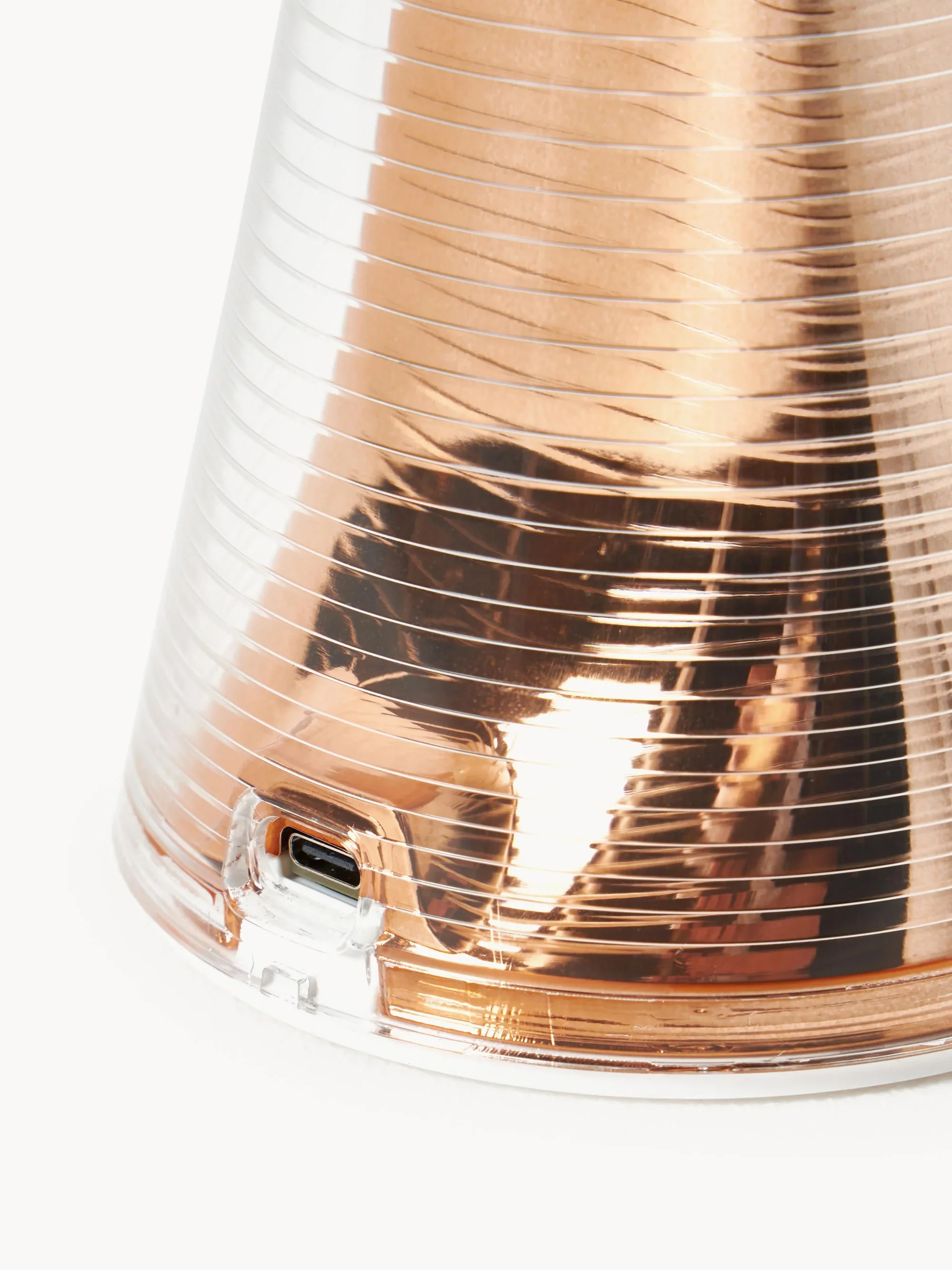 Lampa przenośna COME TOGETHER transparentny z miedzianym - Image 4