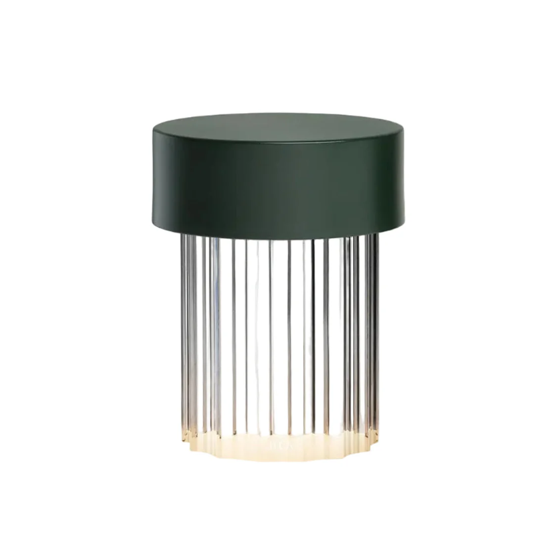 Lampa przenośna LAST ORDER FLUTED ciemnozielony