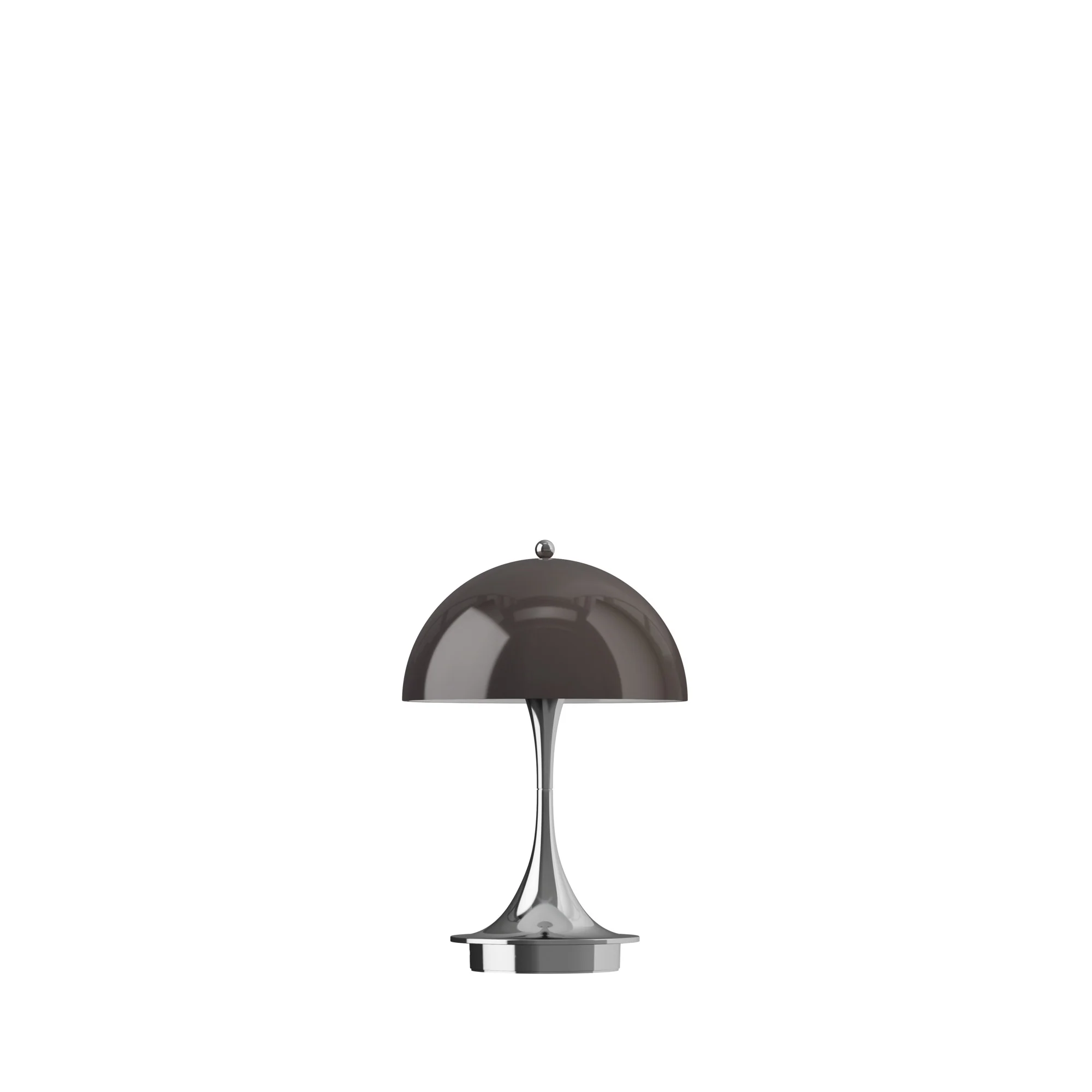 Lampa przenośna PANTHELLA 160 brązowy z chromowaną podstawą - Image 3
