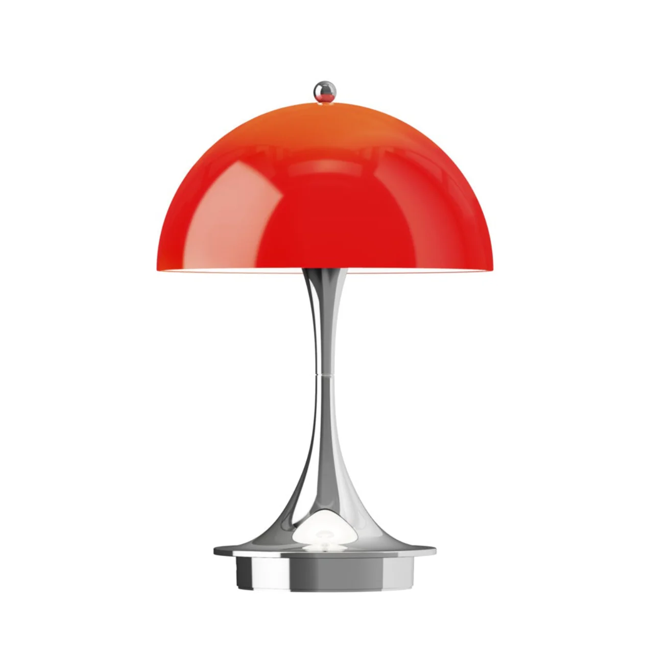 Lampa przenośna PANTHELLA 160 czerwony z chromowaną podstawą