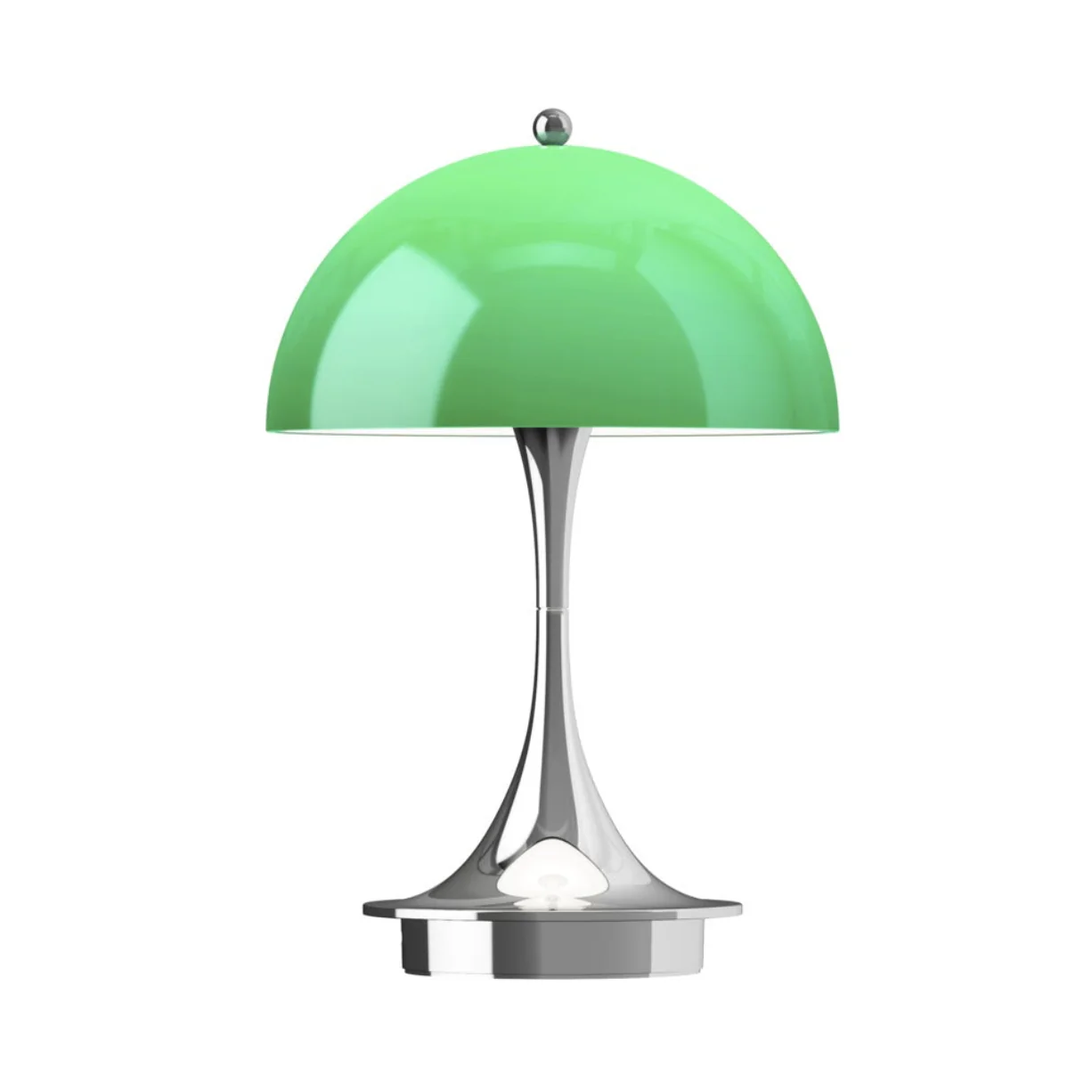 Lampa przenośna PANTHELLA 160 zielony z chromowaną podstawą