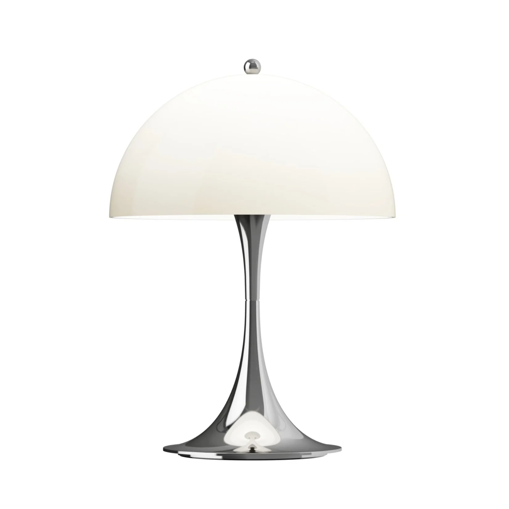 Lampa przenośna PANTHELLA 250 beżowy opal z chromowaną podstawą