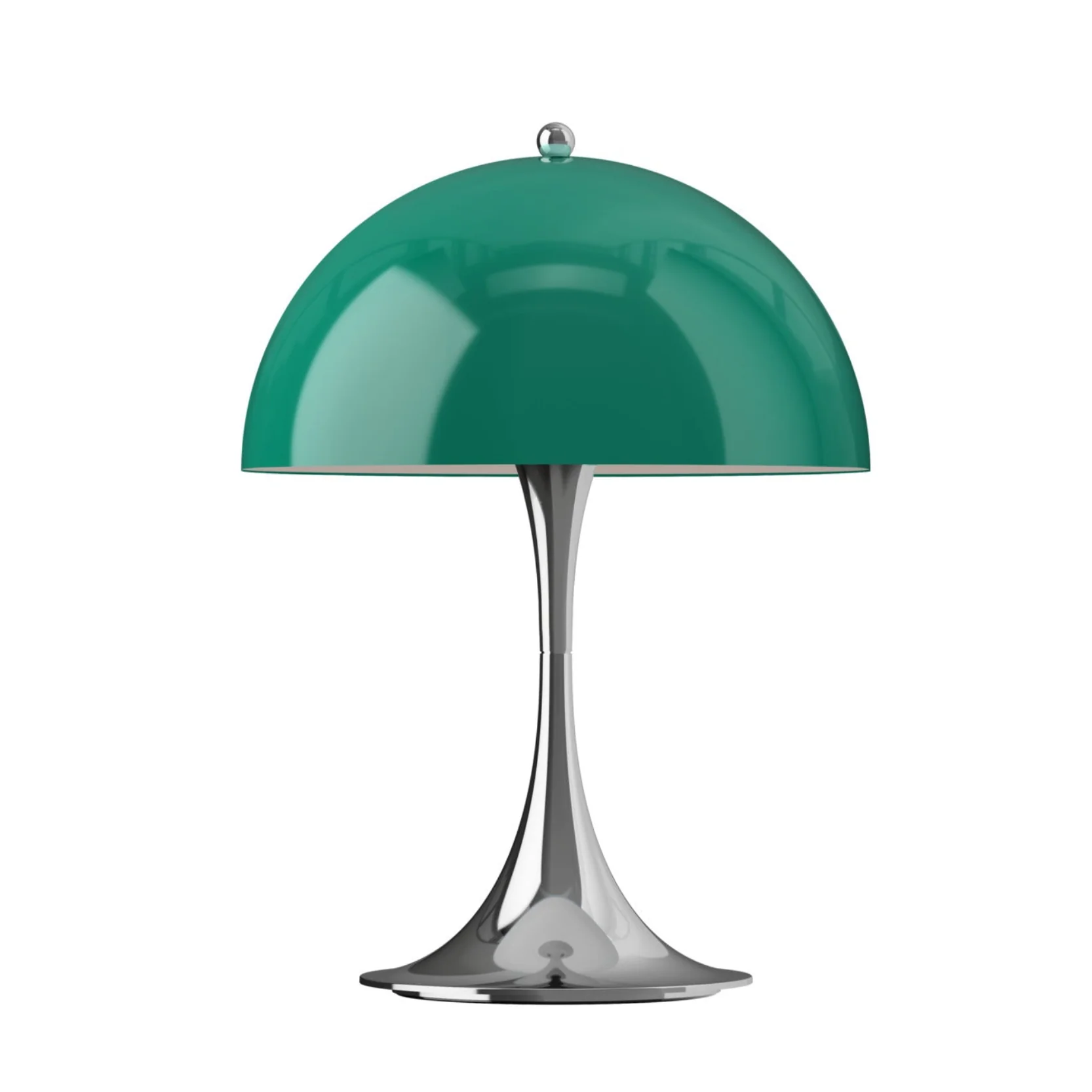 Lampa przenośna PANTHELLA 250 zielony z chromowaną podstawą