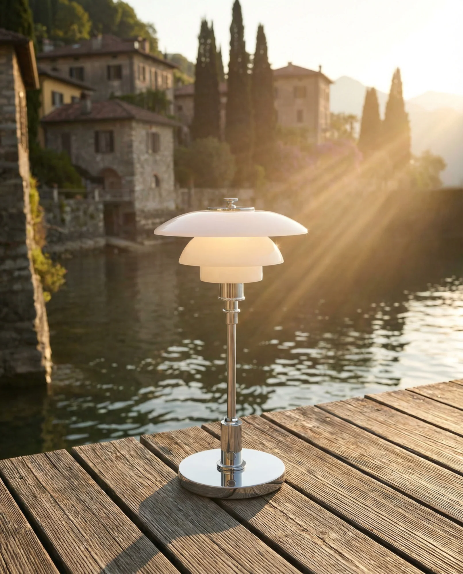 Lampa przenośna PH 1/1 biały z chromowaną podstawą - Image 15