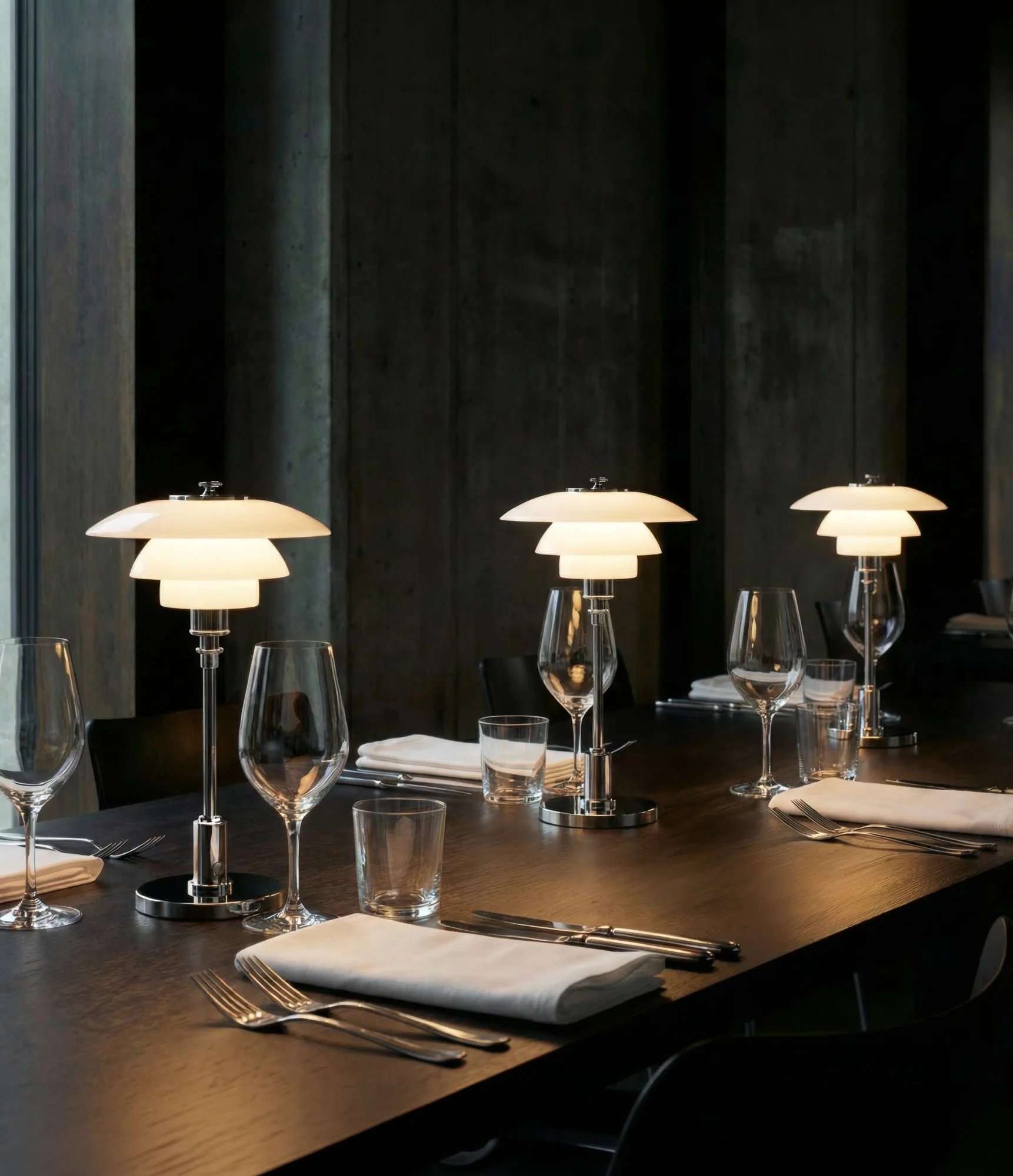 Lampa przenośna PH 1/1 biały z chromowaną podstawą - Image 2