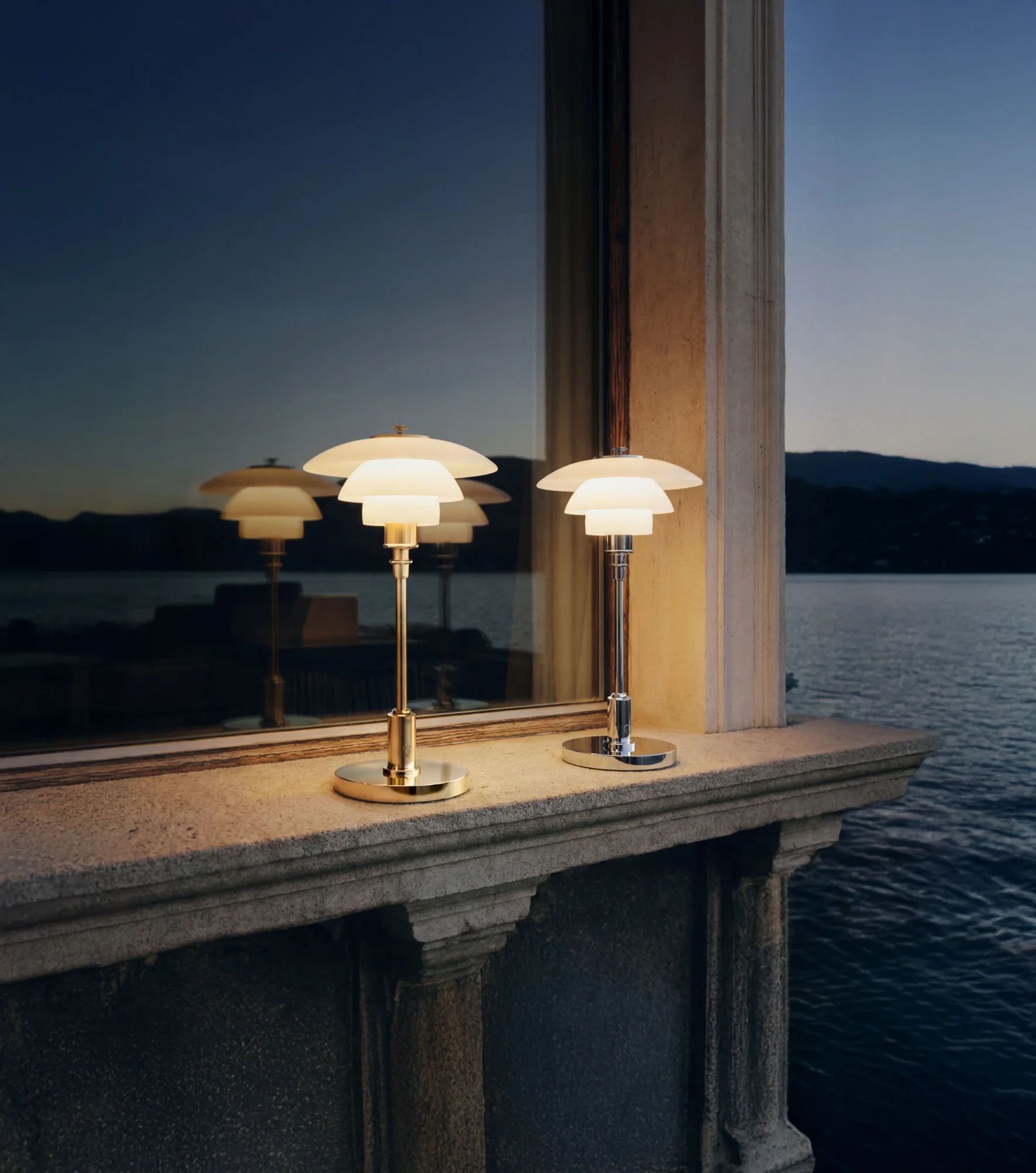 Lampa przenośna PH 1/1 biały z chromowaną podstawą - Image 7
