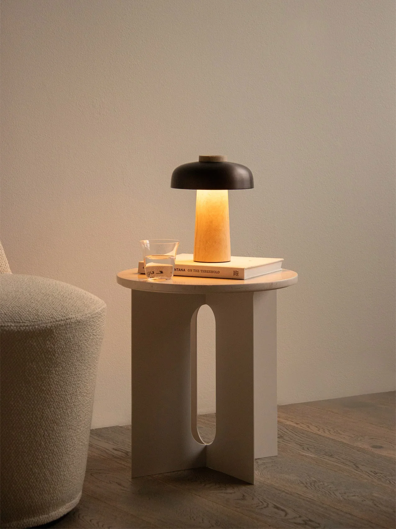 Lampa przenośna REVERSE brązowy klosz z kamienną podstawą - Image 4