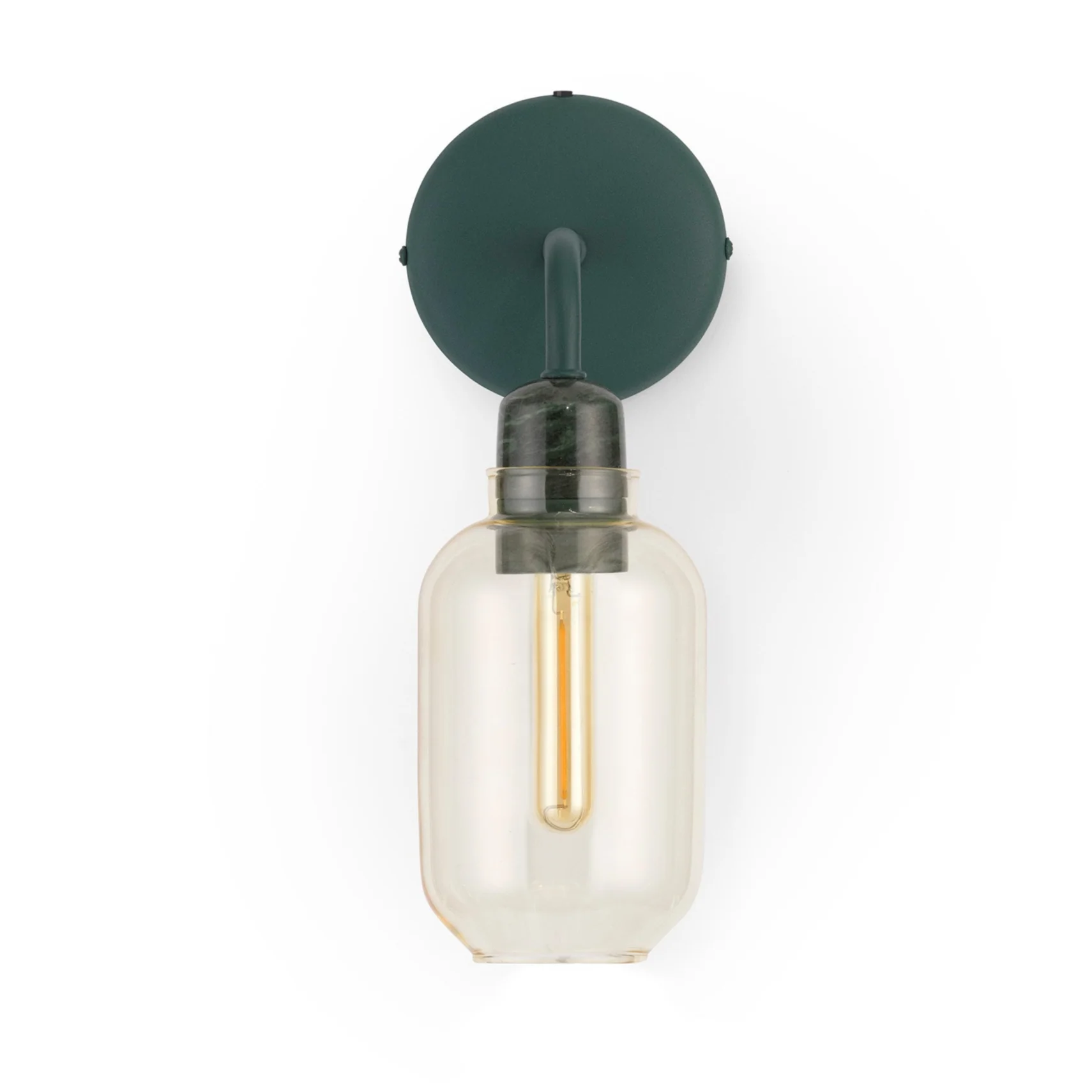 Lampa ścienna AMP żółte szkło z zielonym marmurem - Image 3