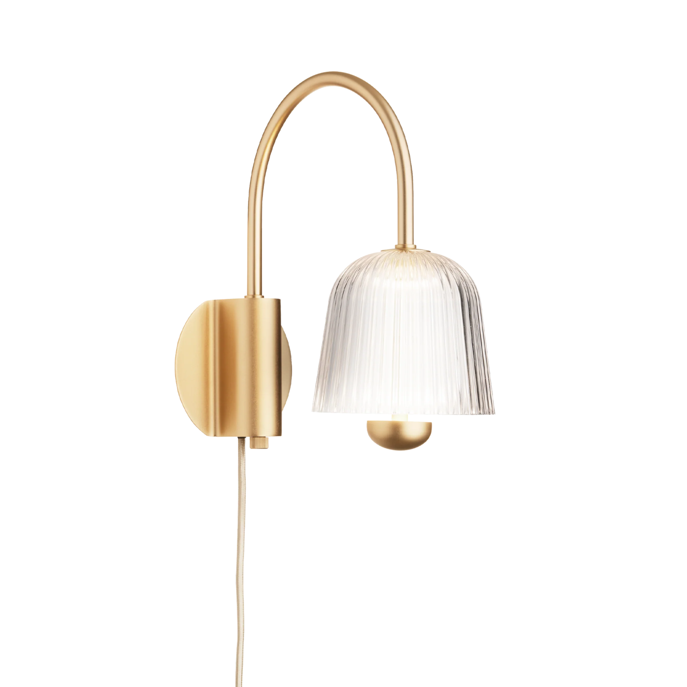 Lampa ścienna ASTEEA złoty z transparentnym