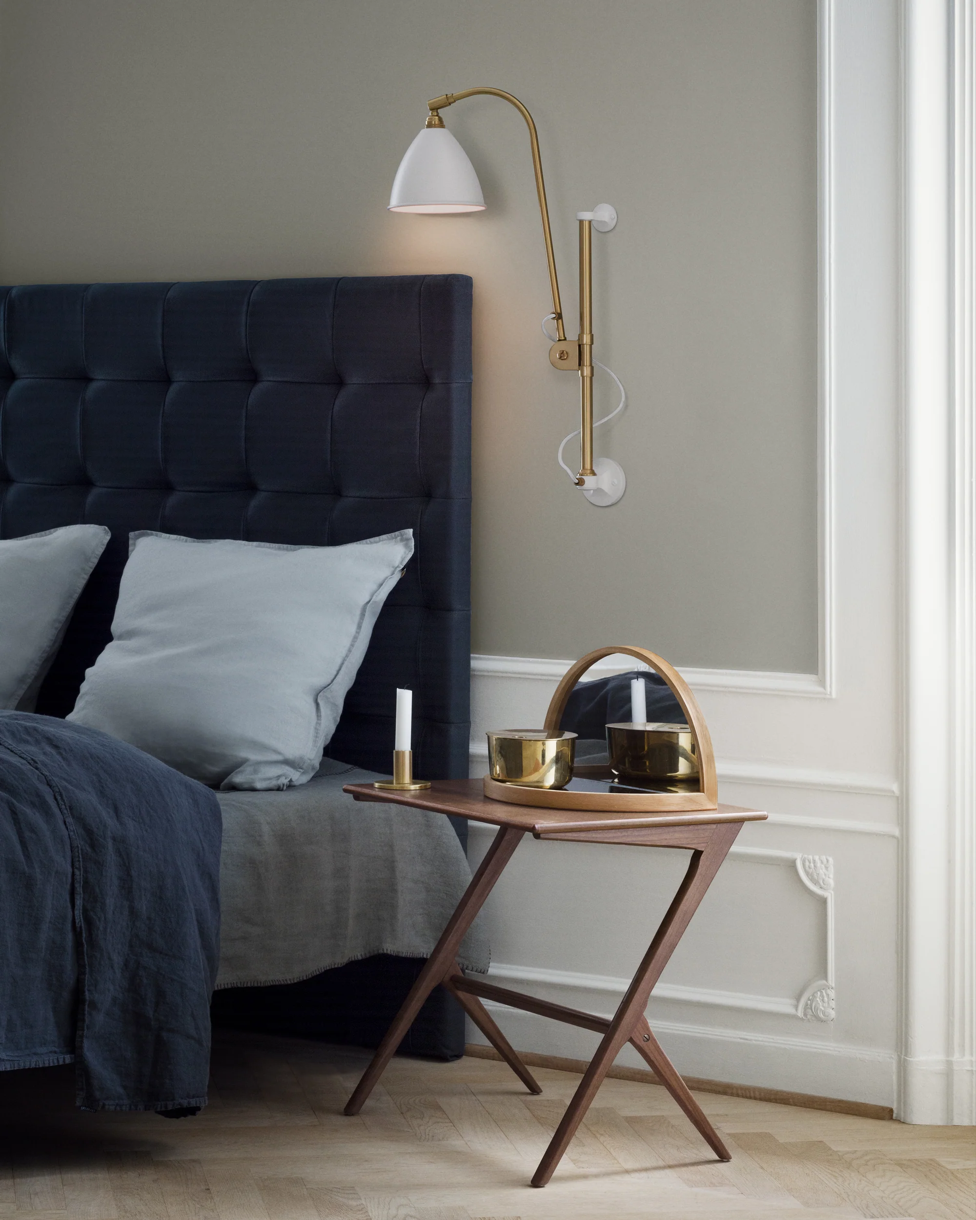 Lampa ścienna BESTLITE BL5 chrom z kremowym kloszem - Image 7