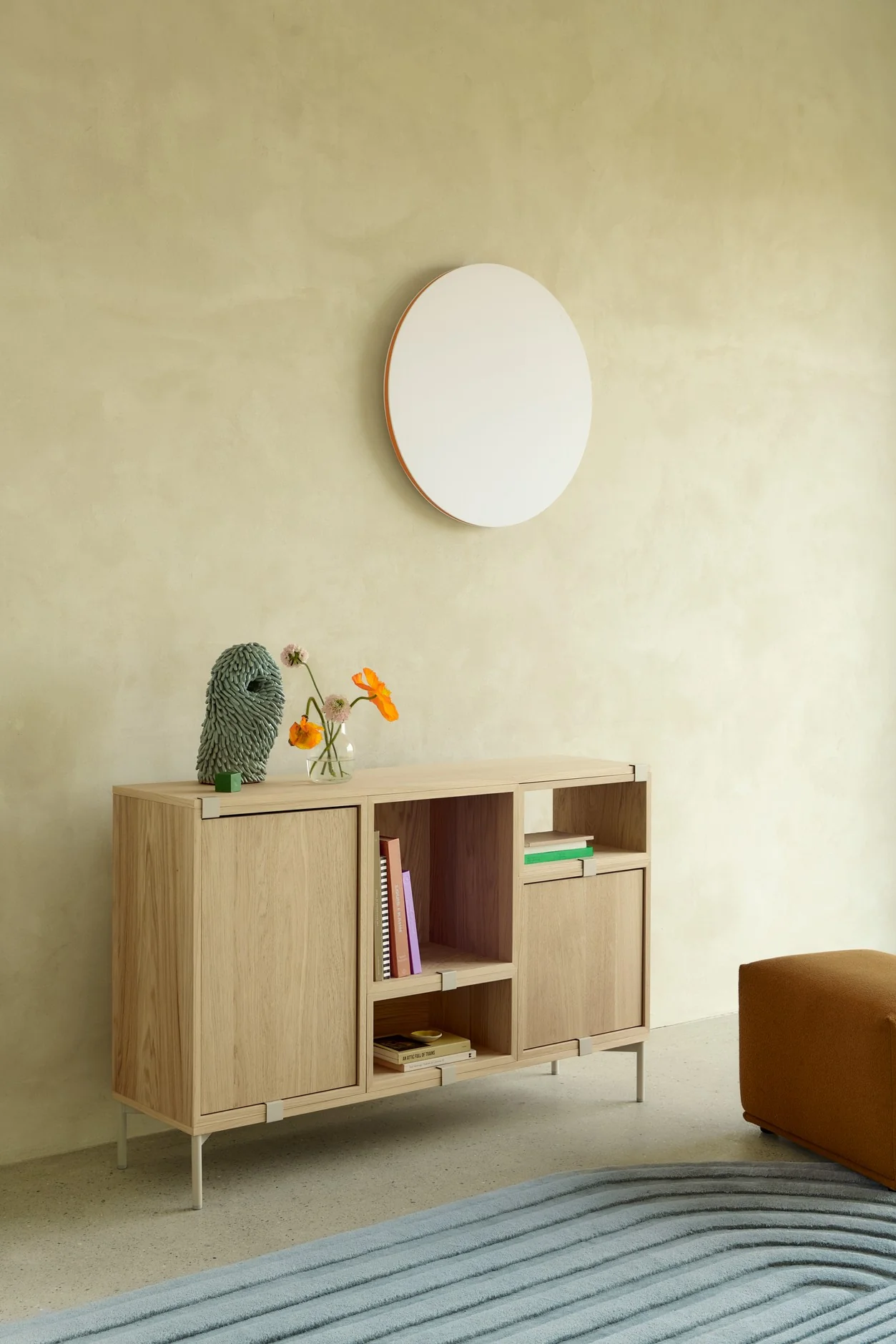 Lampa ścienna CALM biały z pomarańczową obwódką - Image 9