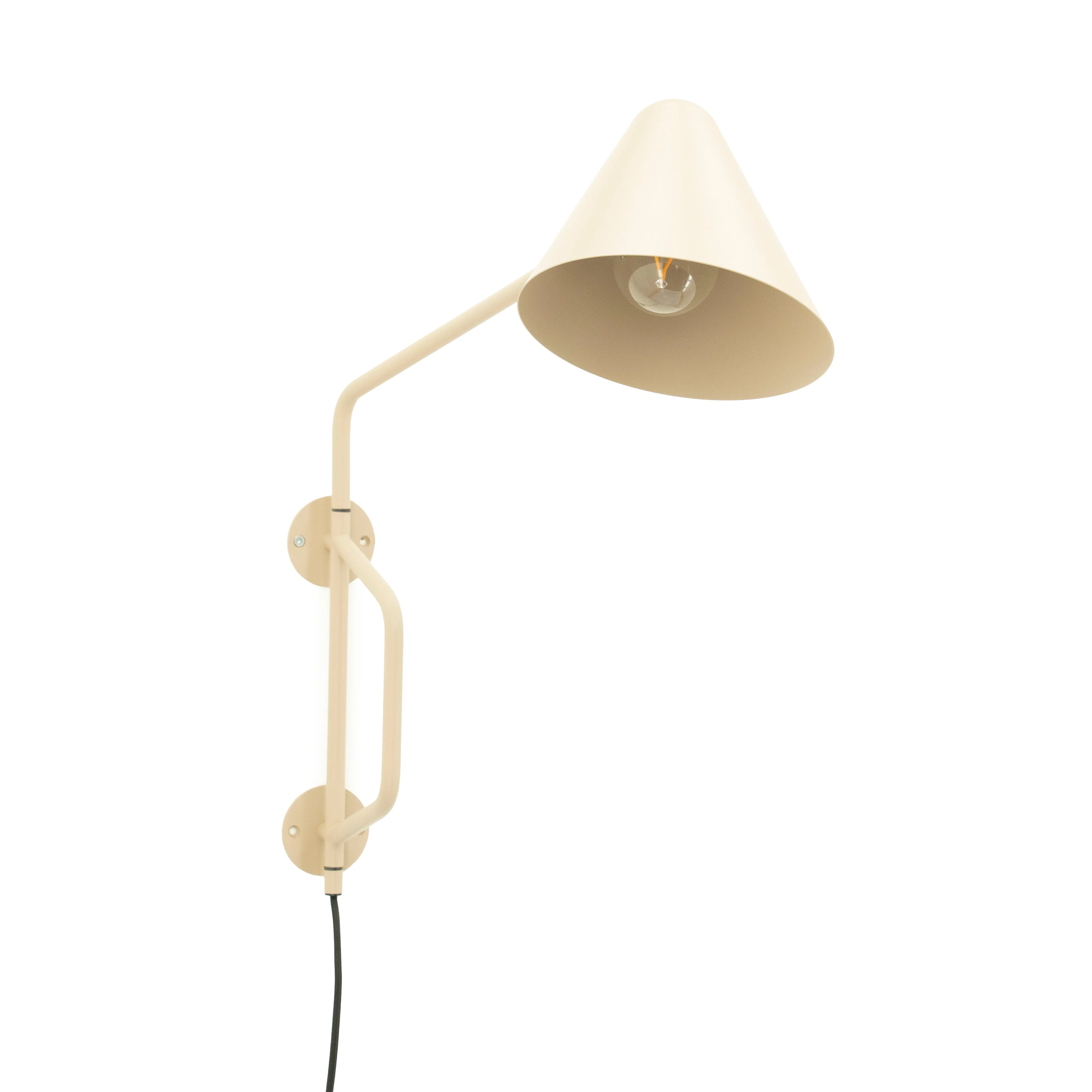 Lampa ścienna na wysięgniku CAPA kremowy