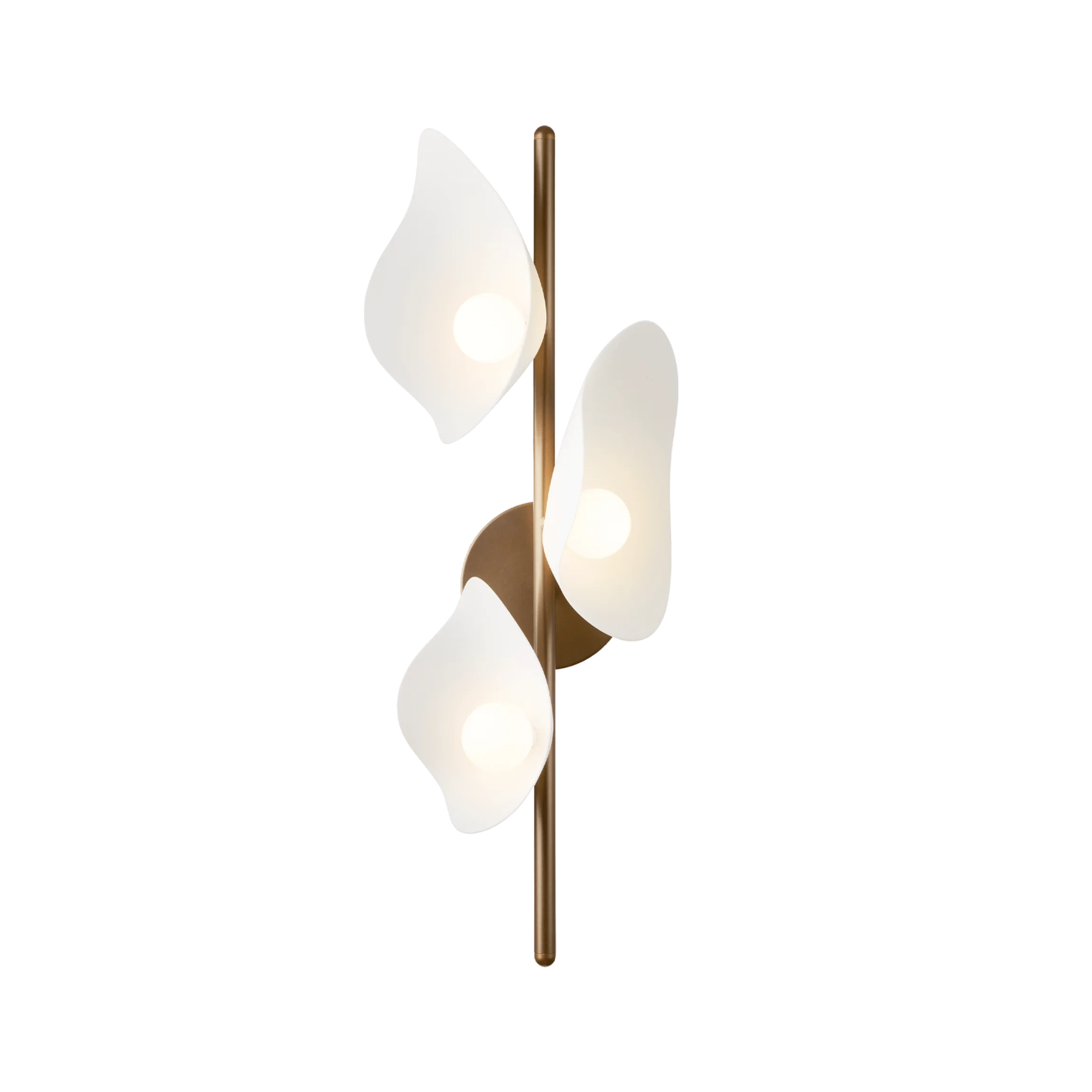 Lampa ścienna FLORII 3 ciemnobrązowy z białym
