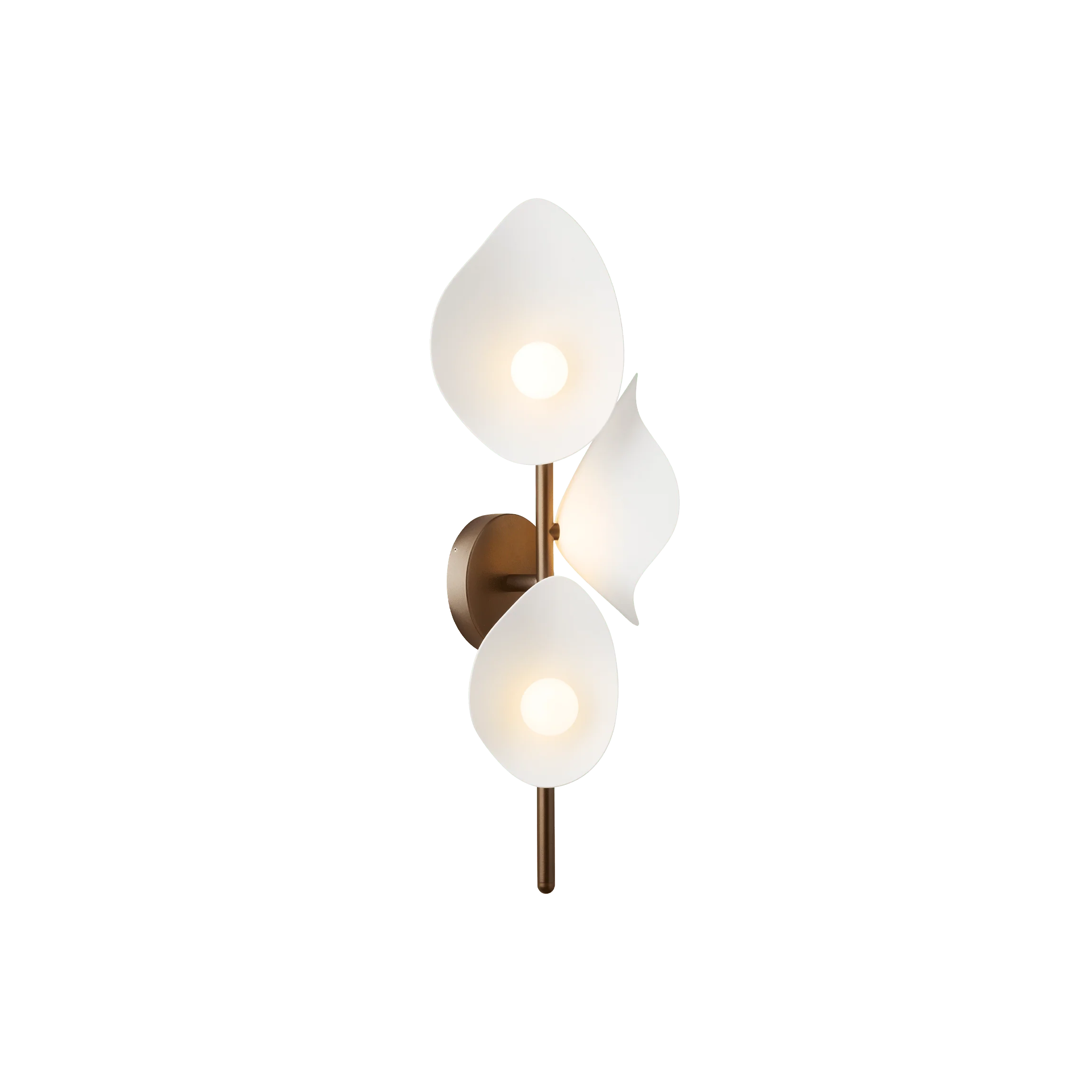 Lampa ścienna FLORII 3 ciemnobrązowy z białym - Image 3