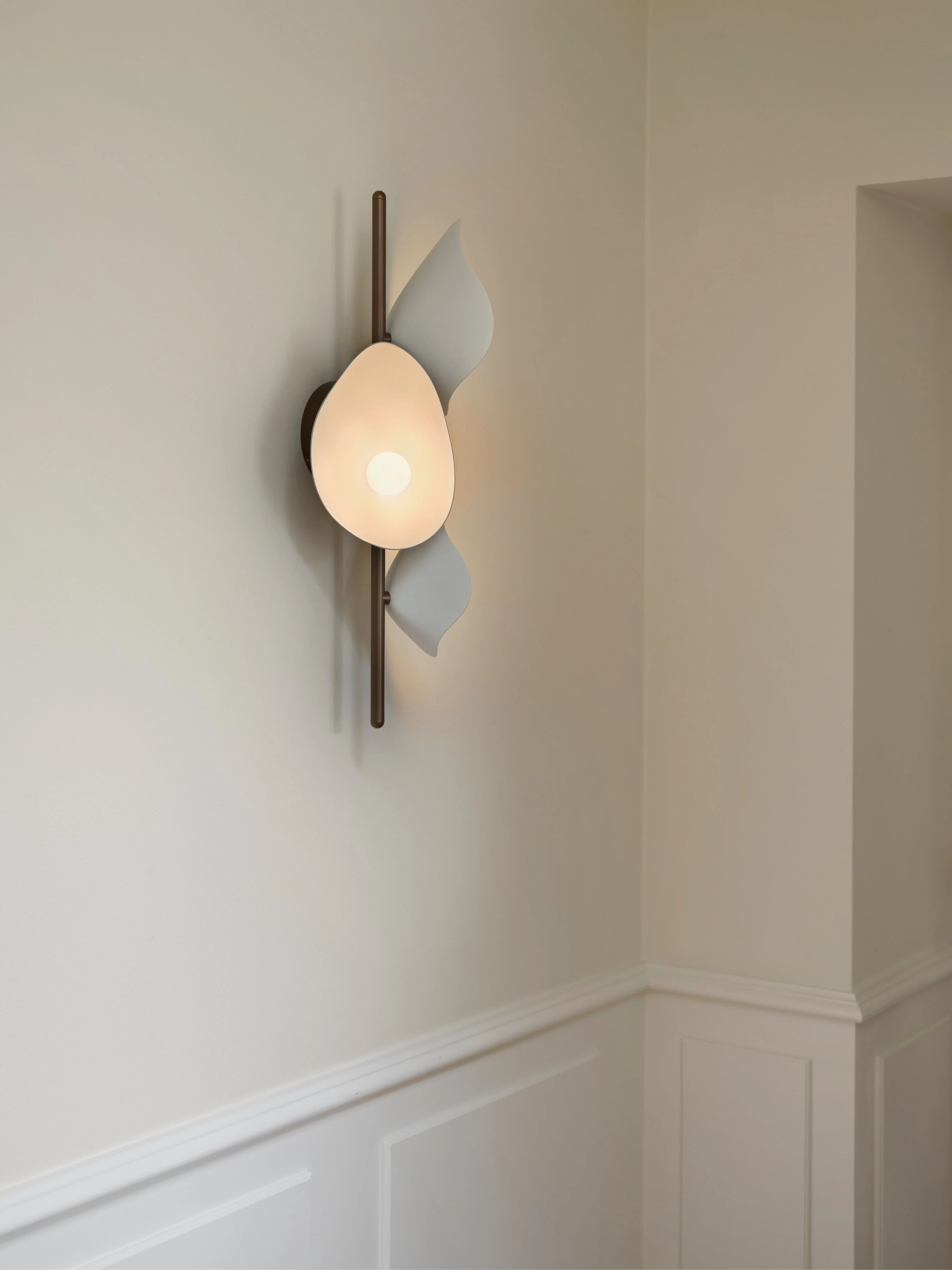 Lampa ścienna FLORII 3 ciemnobrązowy z białym - Image 6