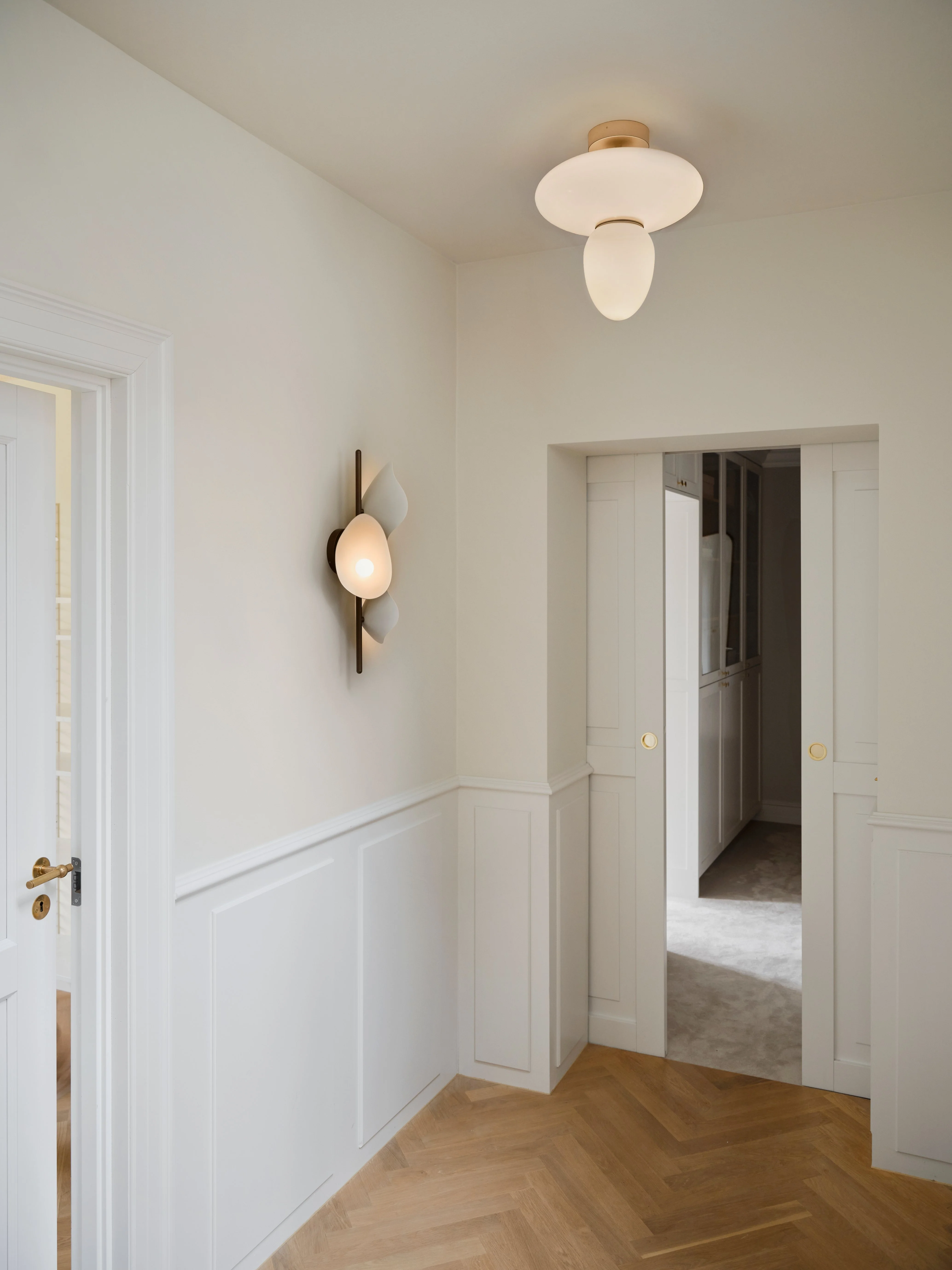 Lampa ścienna FLORII 3 ciemnobrązowy z białym - Image 7