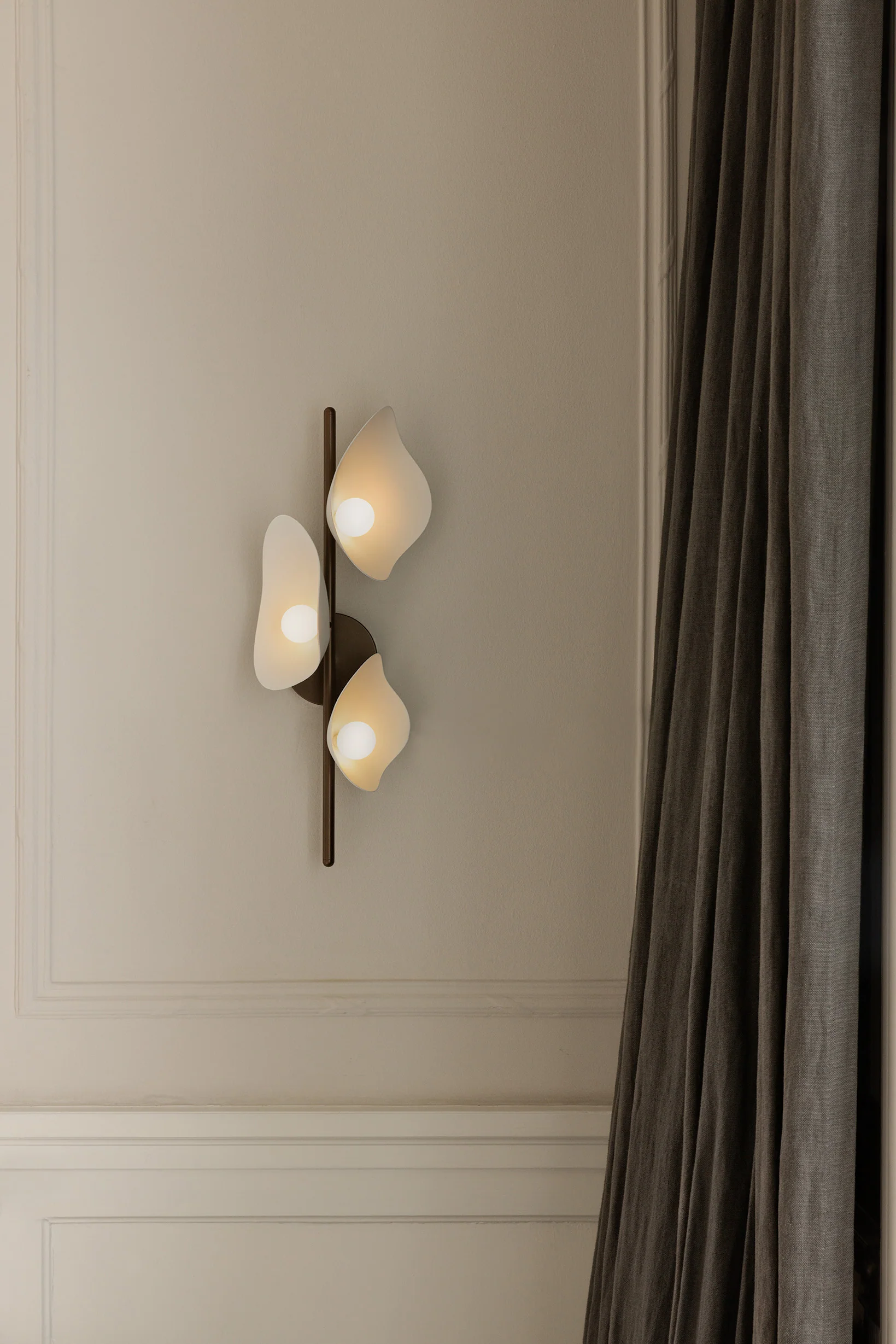 Lampa ścienna FLORII 3 ciemnobrązowy z białym - Image 9