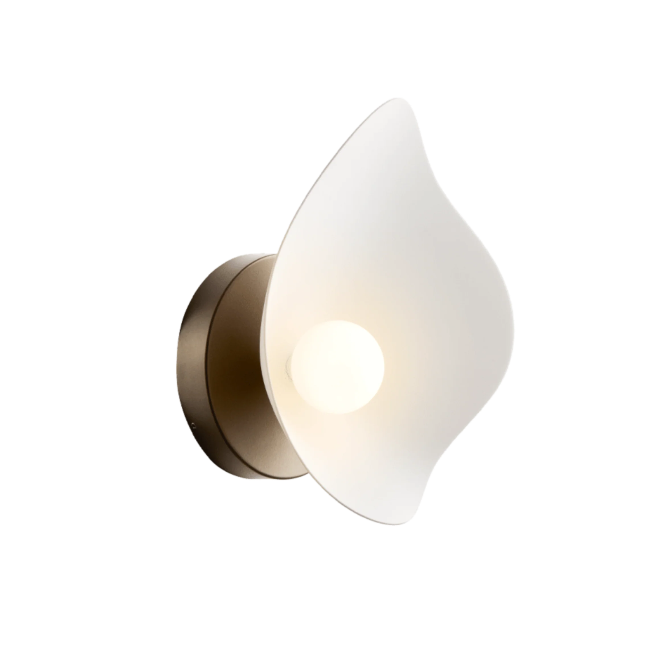 Lampa ścienna FLORII ciemnobrązowy z białym