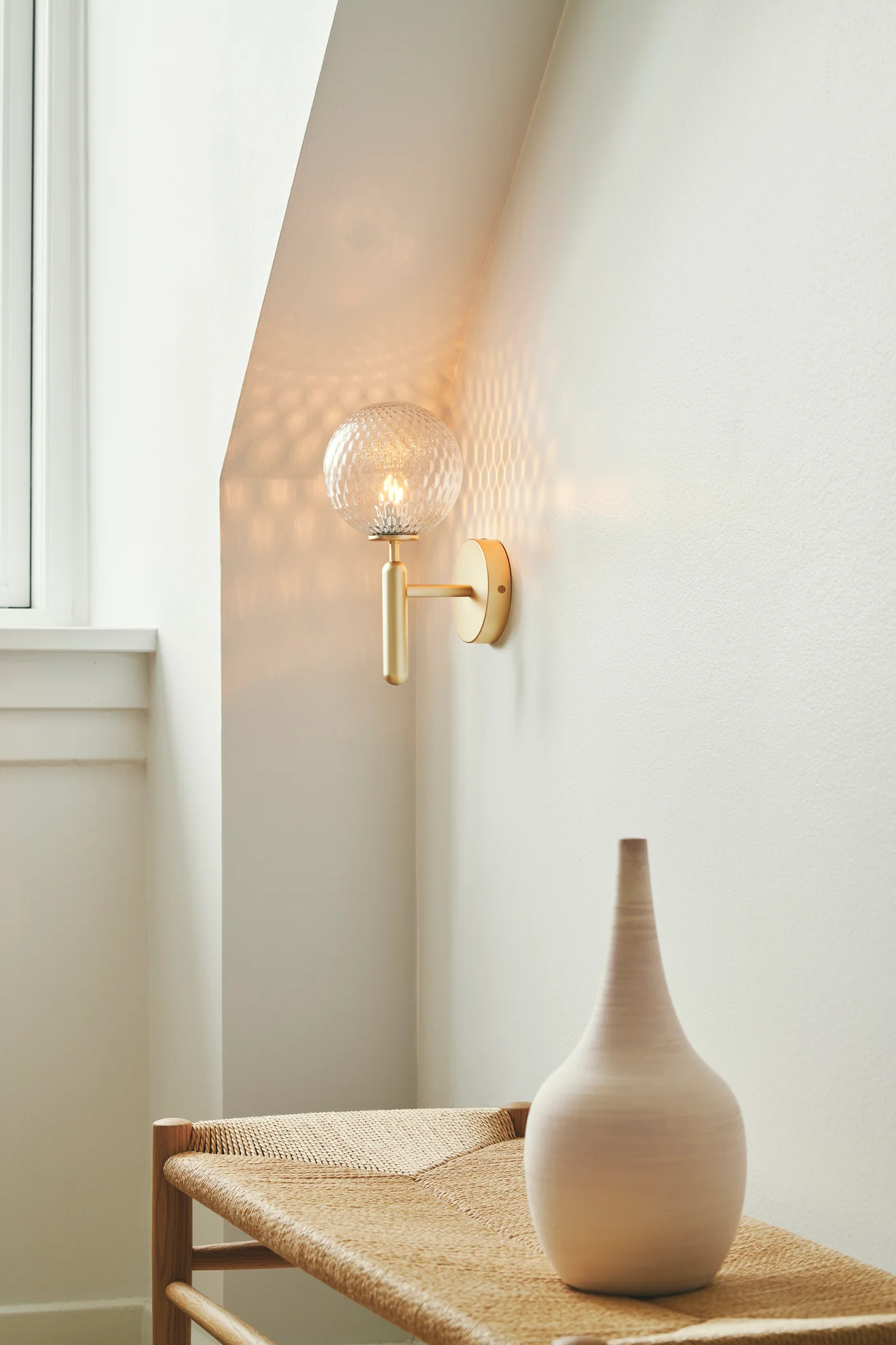 Lampa ścienna MIIRA mosiężny z transparentnym szkłem - Image 5