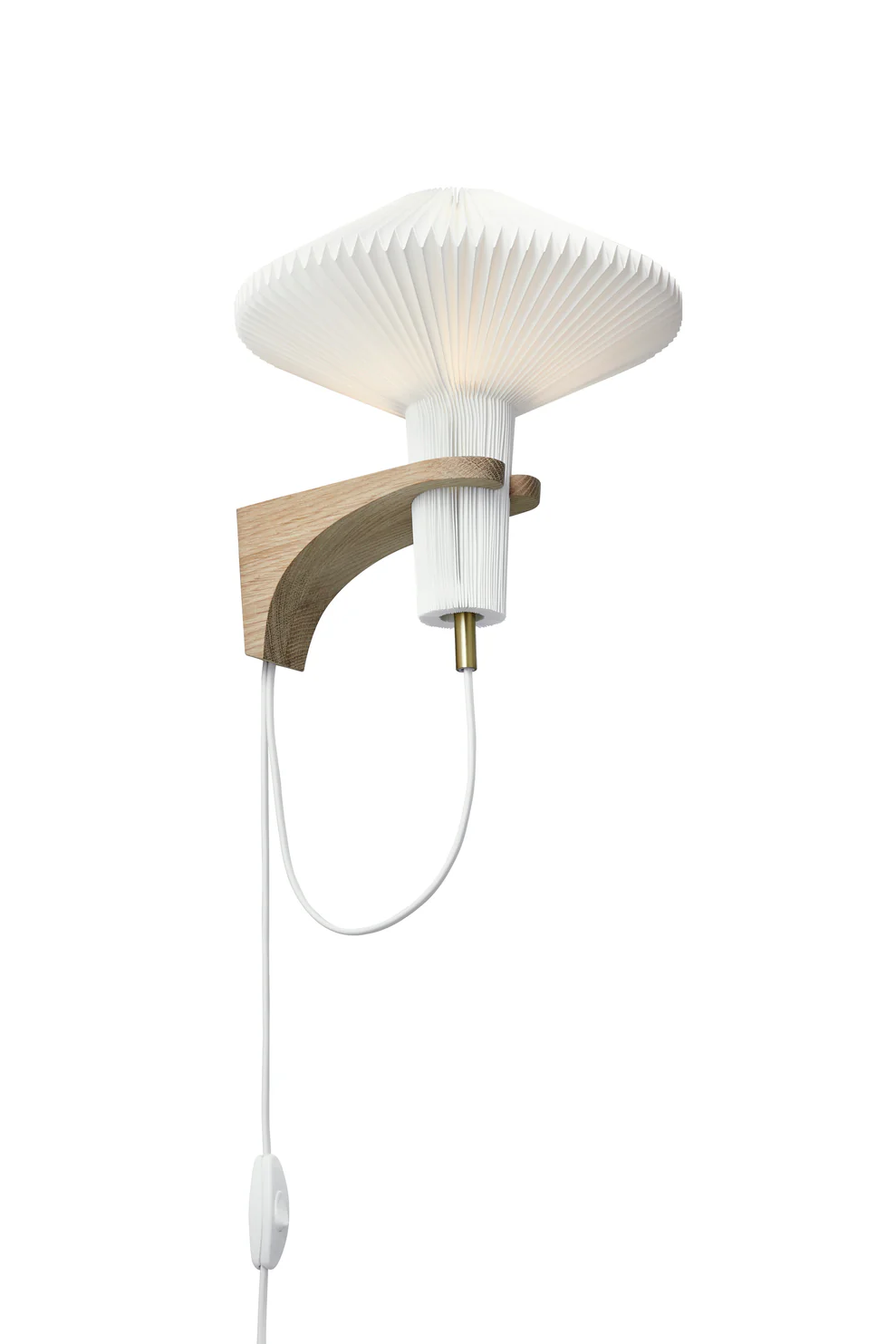 Lampa ścienna MODEL 204 MUSHROOM biały z jasną dębową podstawą - Image 11