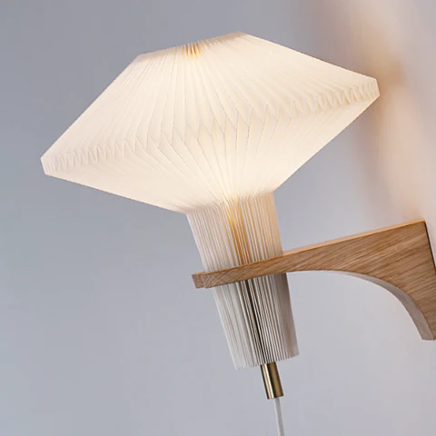 Lampa ścienna MODEL 204 MUSHROOM biały z jasną dębową podstawą - Image 17