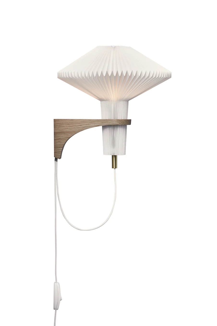 Lampa ścienna MODEL 204 MUSHROOM biały z jasną dębową podstawą - Image 4