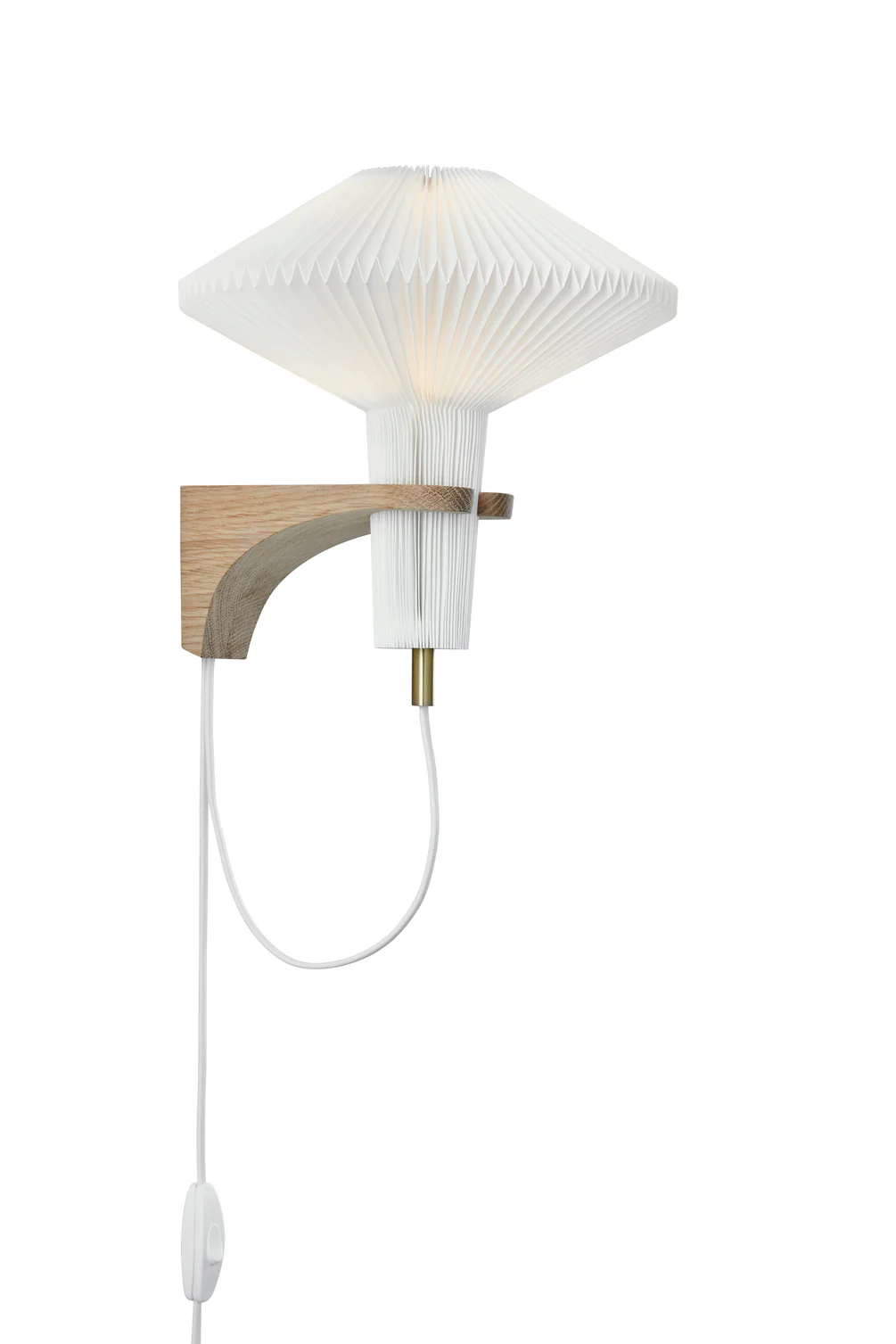 Lampa ścienna MODEL 204 MUSHROOM biały z jasną dębową podstawą - Image 6
