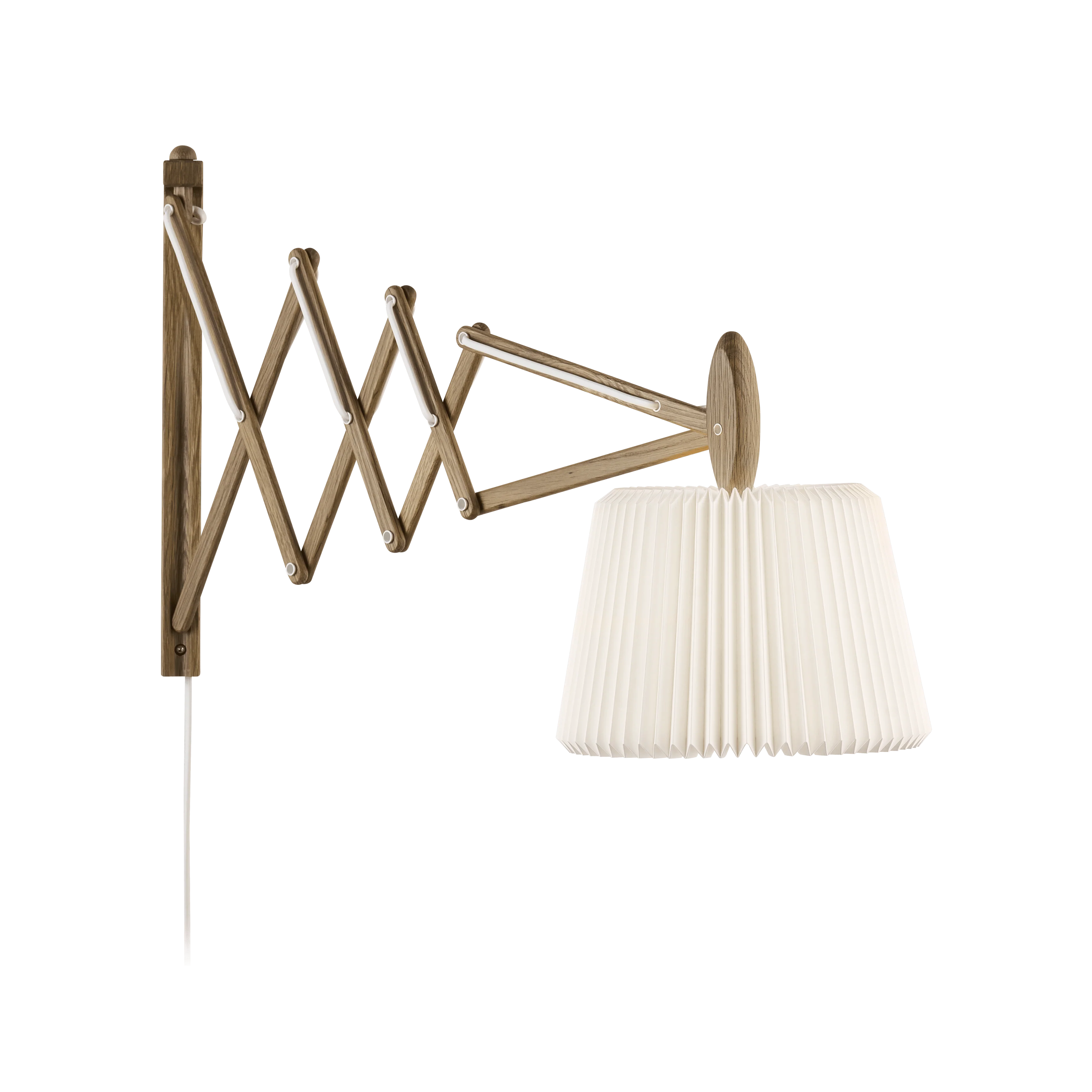 Lampa ścienna MODEL 233 120 SAX biały z ciemną dębową podstawą