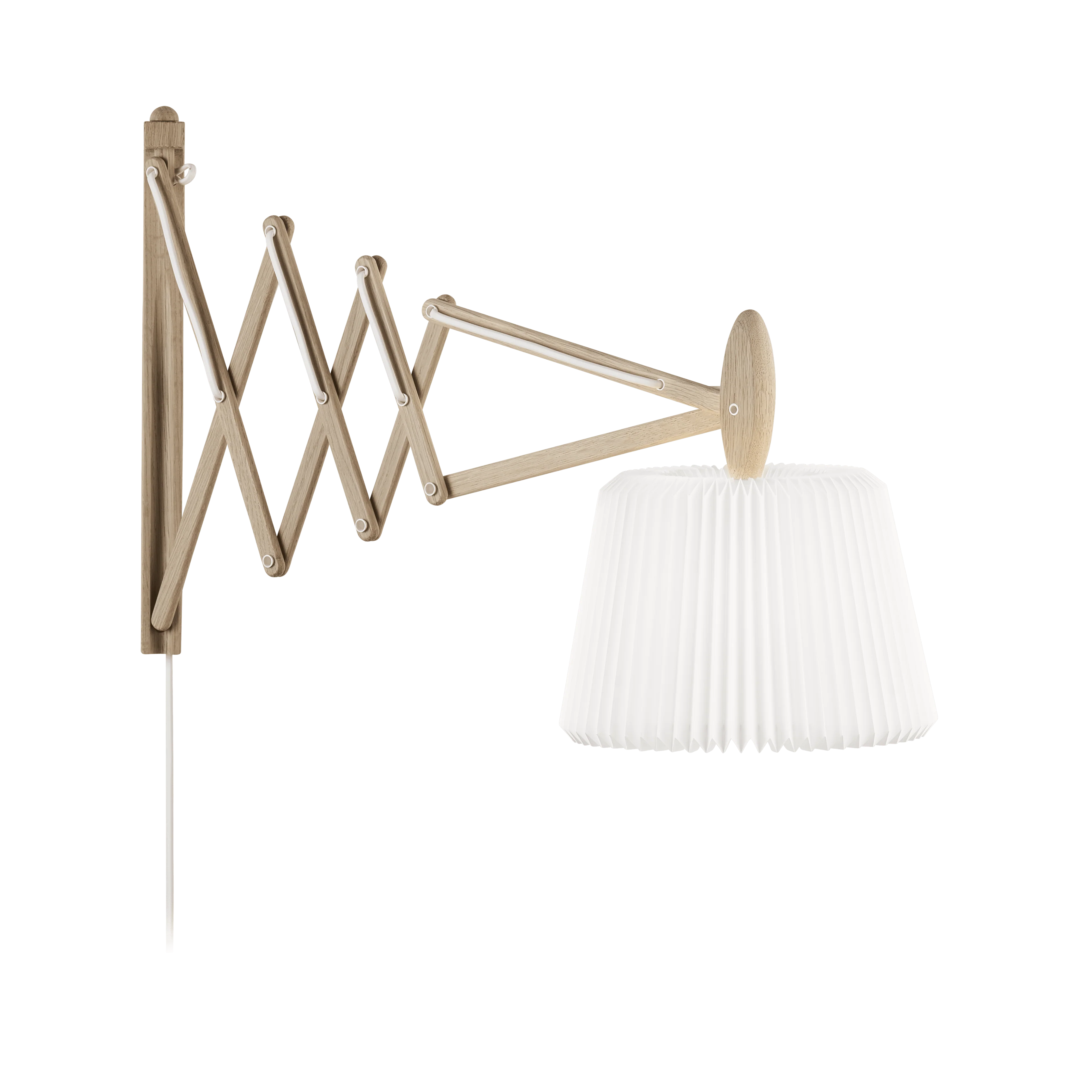 Lampa ścienna MODEL 233 120 SAX biały z jasną dębową podstawą