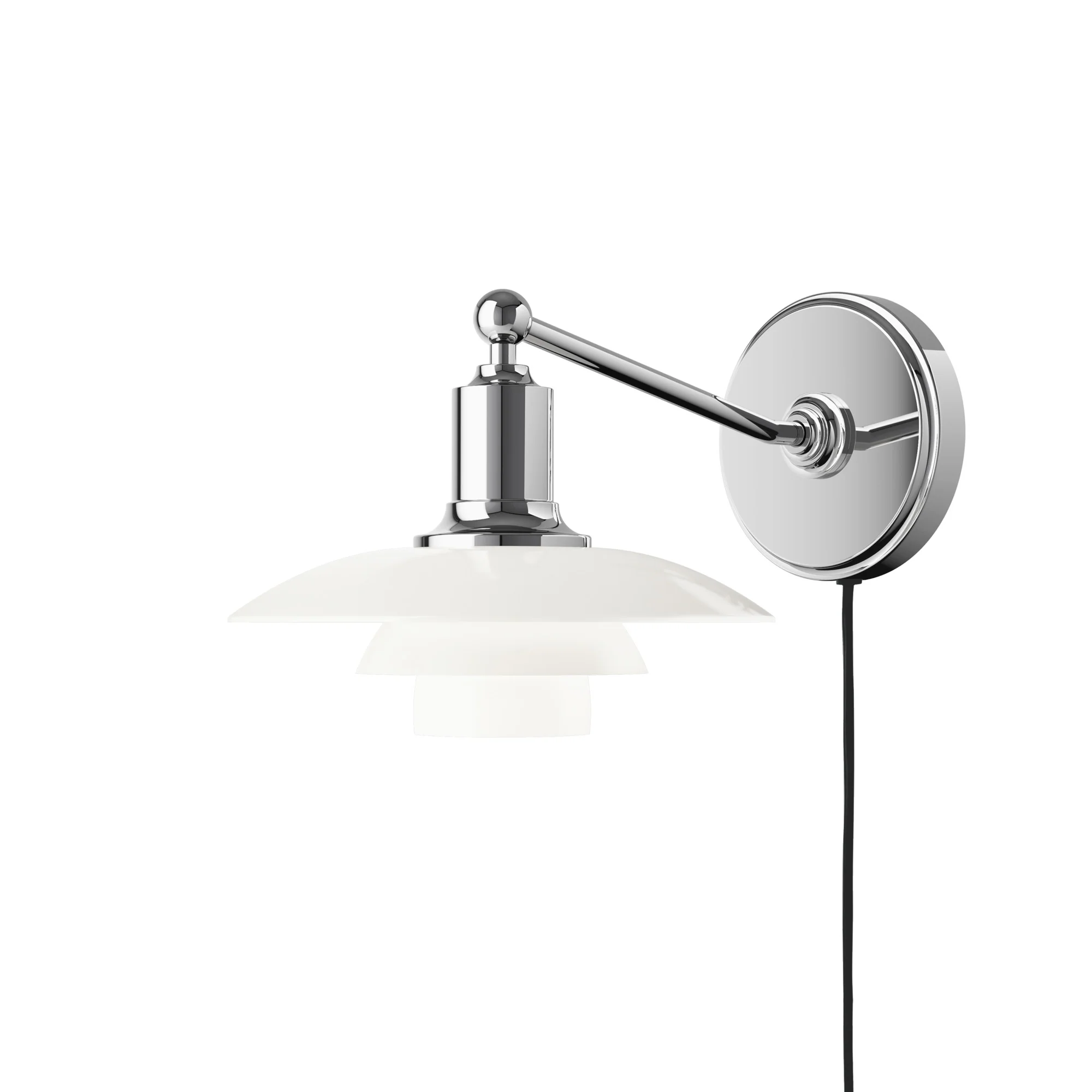 Lampa ścienna PH 2/1 biały z chromowaną podstawą - Image 3