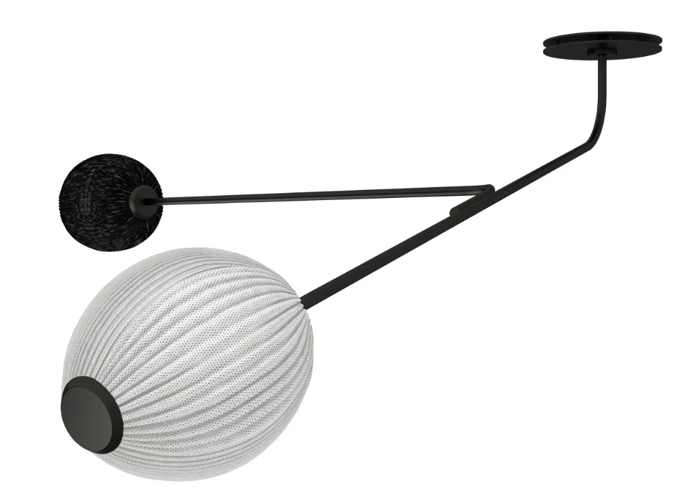 Lampa z wysięgnikiem dwupunktowa SATELLITE biały z czarnym - Image 6
