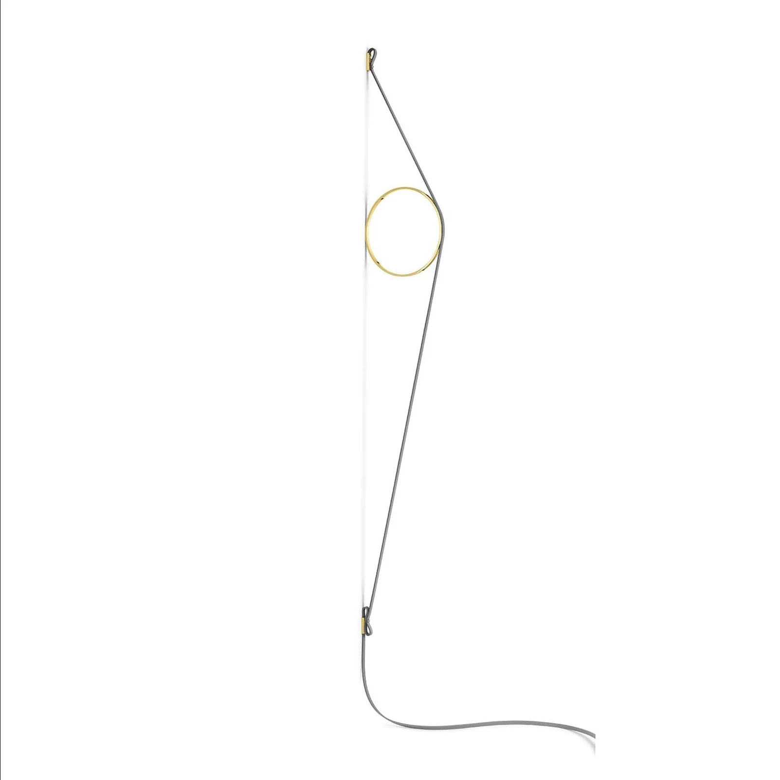 Lampa ścienna WIRERING szary ze złotym