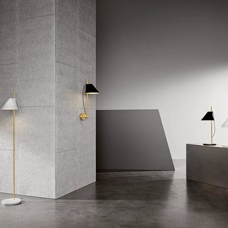 Lampa ścienna YUH czarny z mosiężną podstawą - Image 3