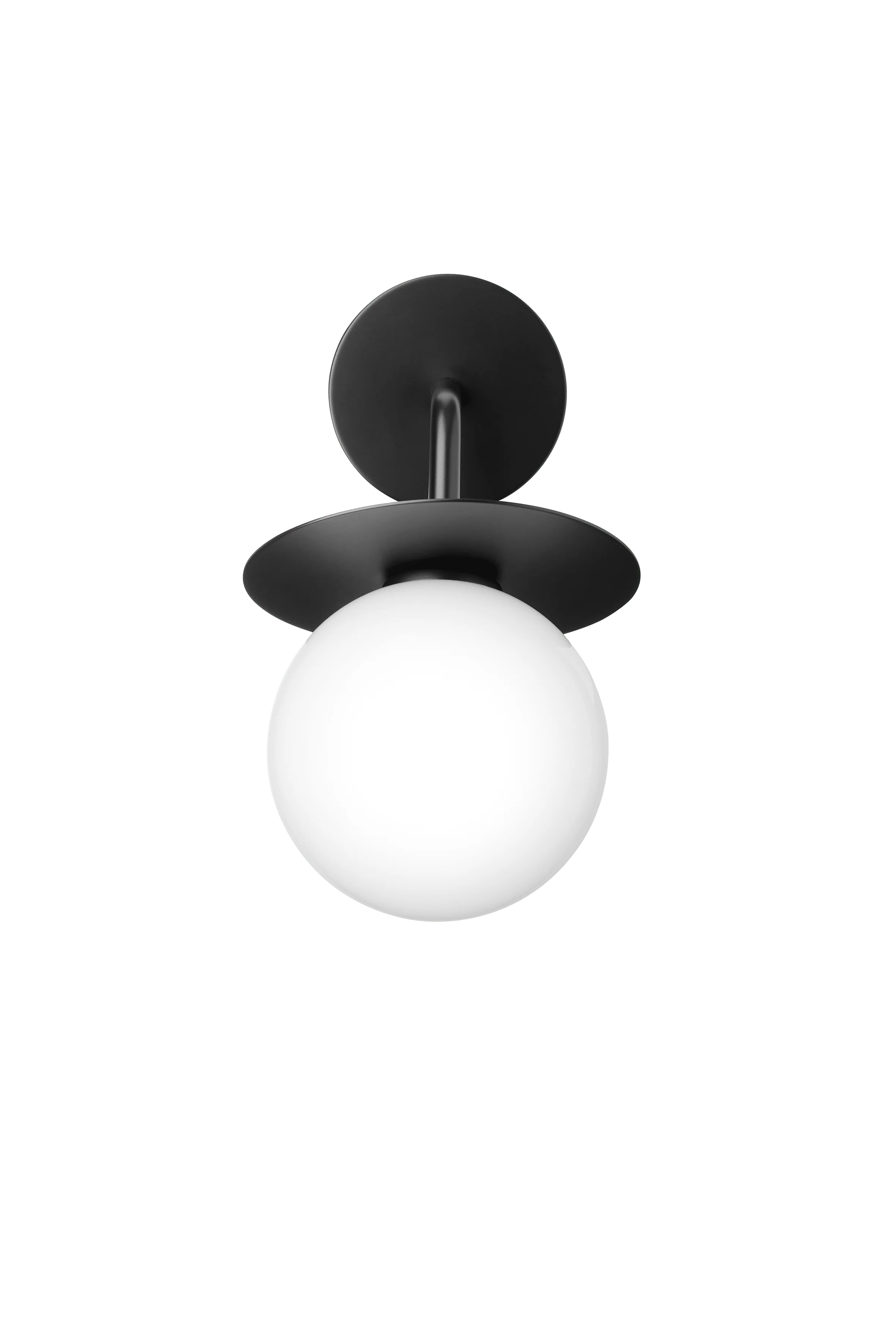 Lampa ścienna zewnętrzna LIILA czarny z opalowym szkłem - Image 6