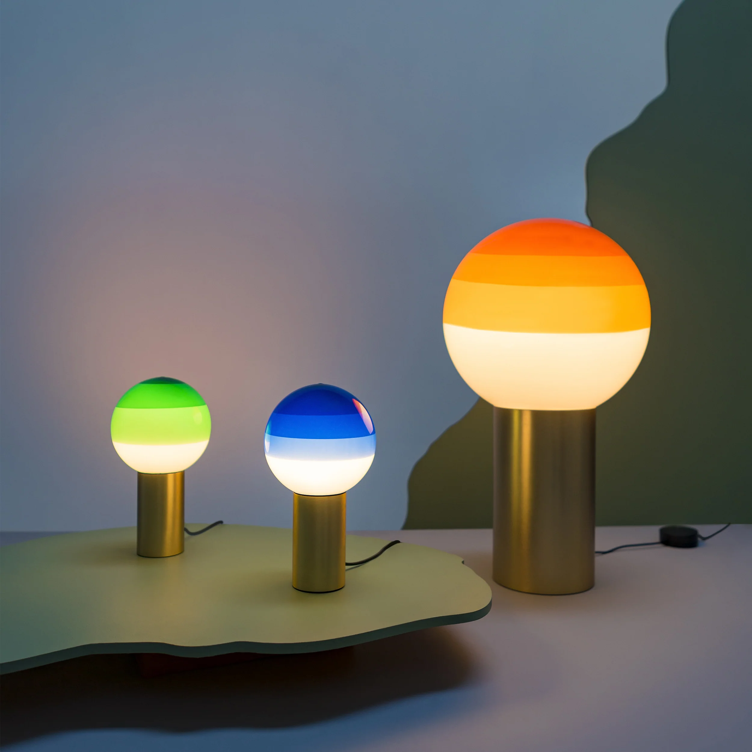 Lampa stołowa DIPPING zielony ze złotą podstawą - Image 6