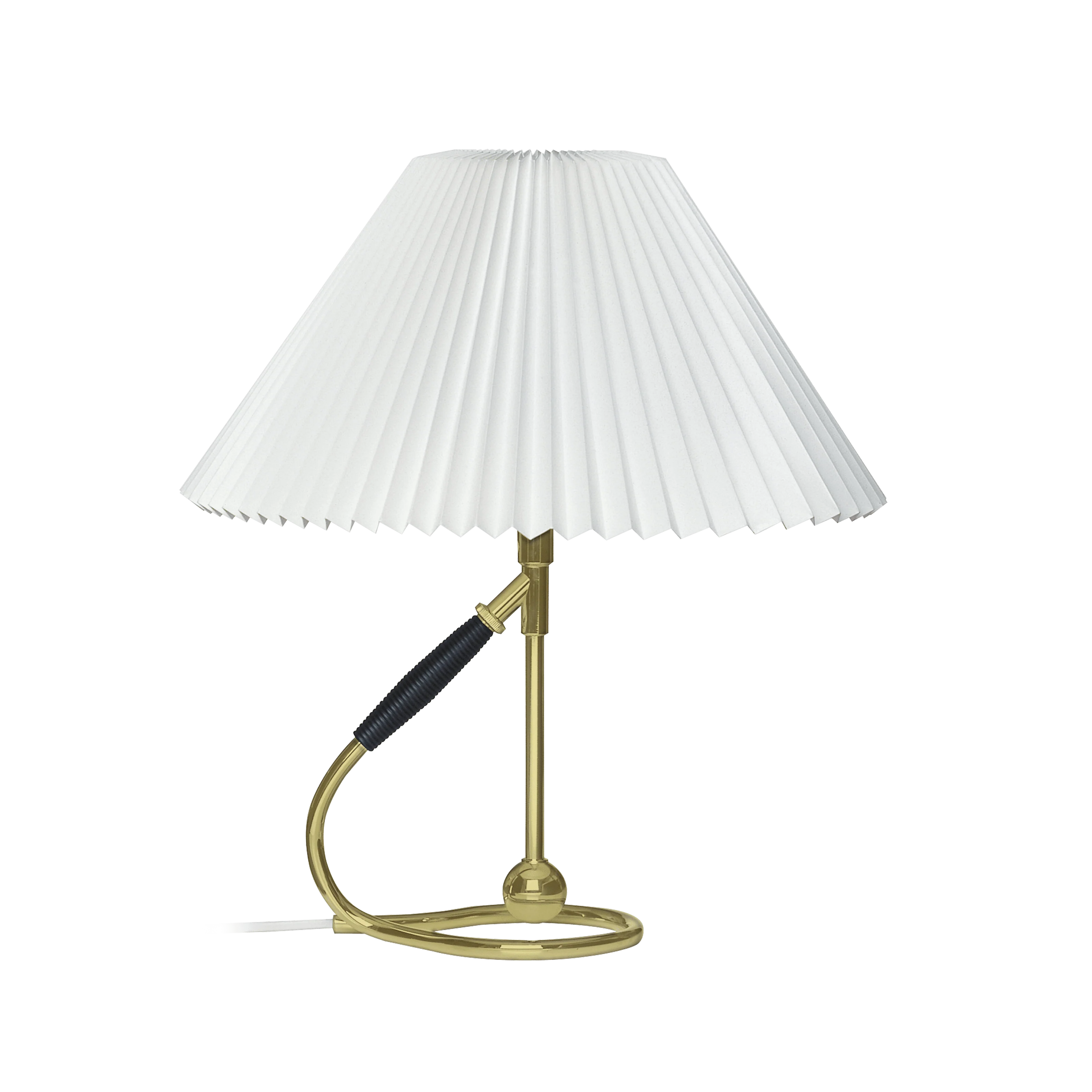 Lampa MODEL 306 biały z mosiężną podstawą