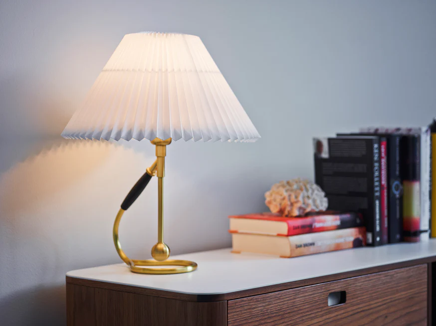 Lampa MODEL 306 biały z mosiężną podstawą - Image 2