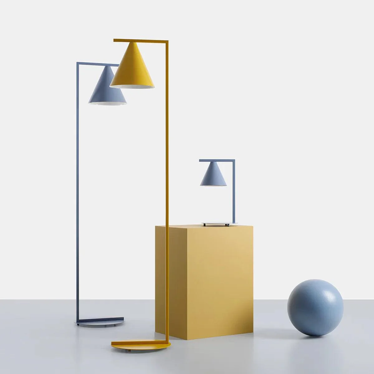Lampa podłogowa FORM musztardowy - Image 2