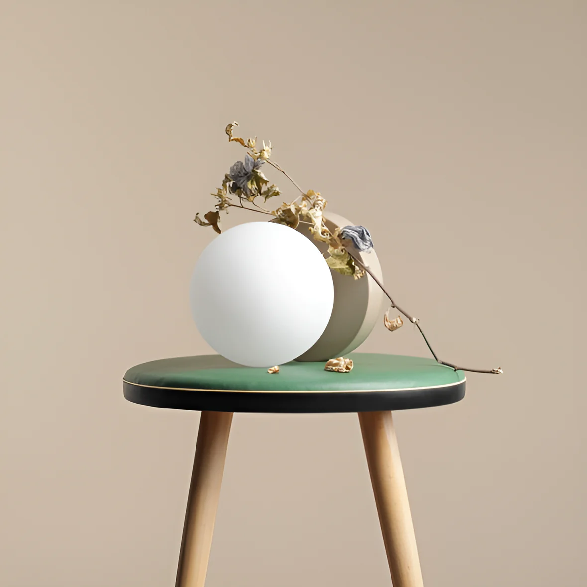 Lampa stołowa BALL beżowy - Image 2