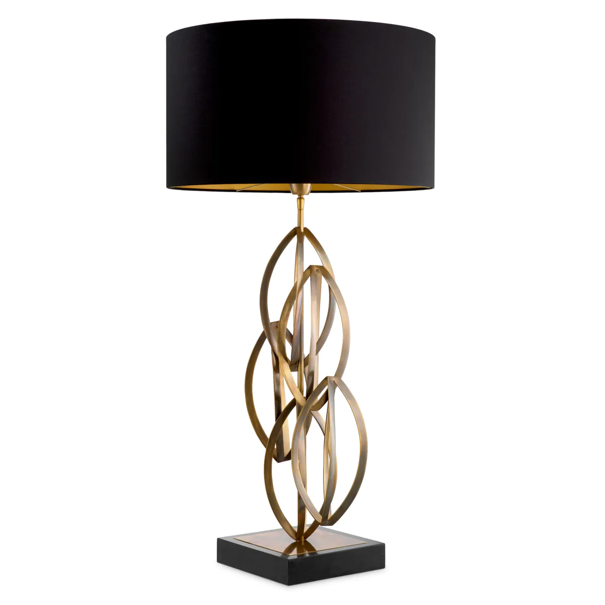 Lampa stołowa BELLAMONT antyczny złoty z granitową podstawą - Image 4