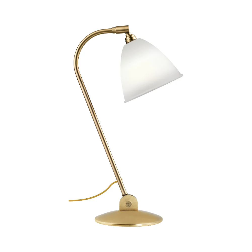 Lampa stołowa BESTLITE BL2 mosiądz z porcelanowym kloszem
