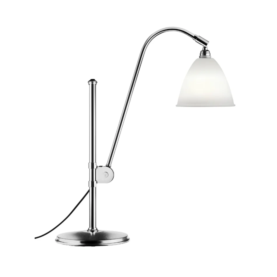 Lampa stołowa BESTLITE BL1 chrom z porcelanowym kloszem