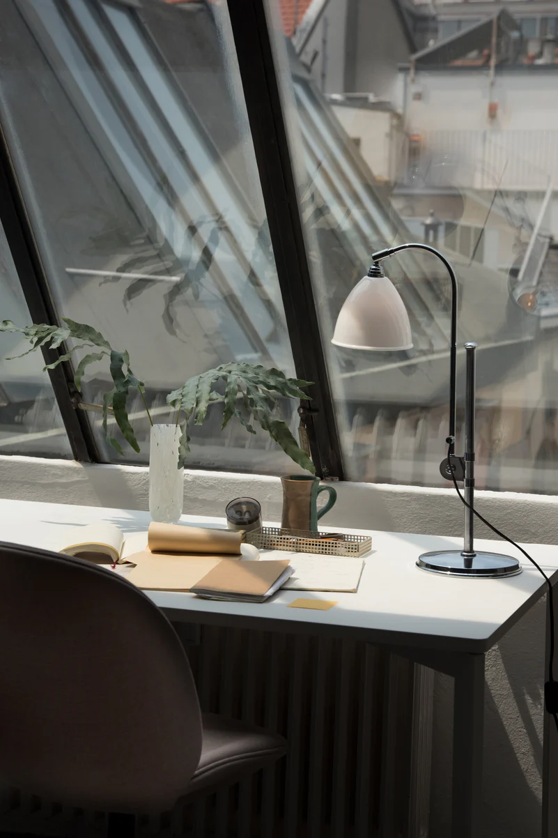 Lampa stołowa BESTLITE BL1 czarny z szarym kloszem - Image 2