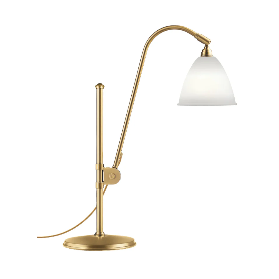 Lampa stołowa BESTLITE BL1 mosiądz z porcelanowym kloszem