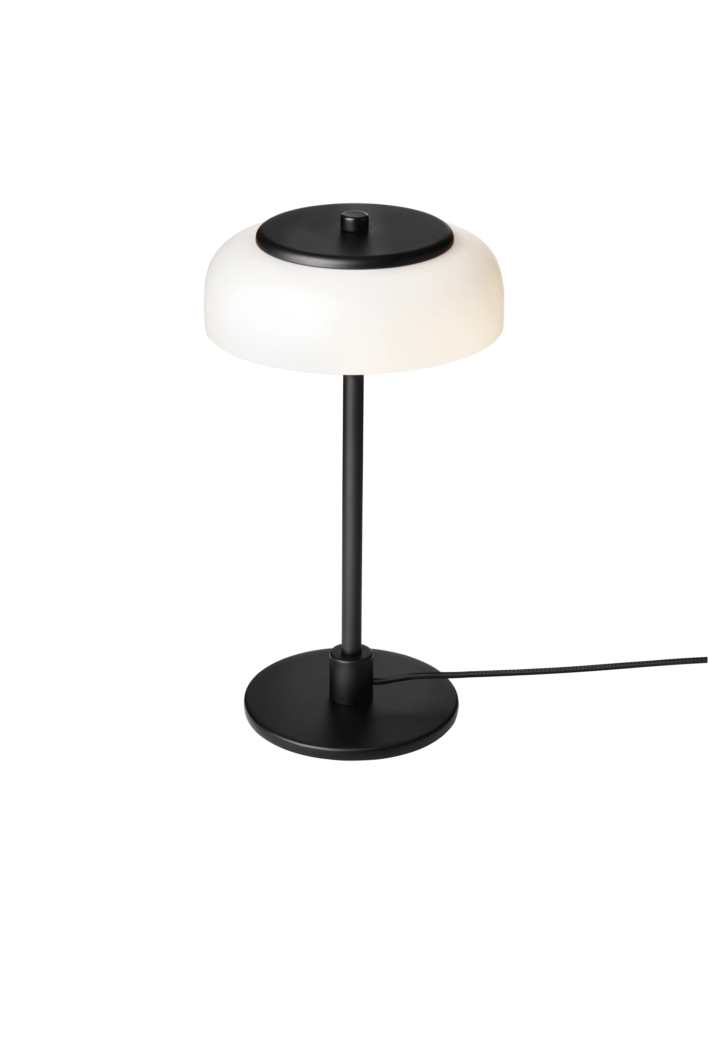 Lampa stołowa BLOSSI czarny z opalowym szkłem - Image 13