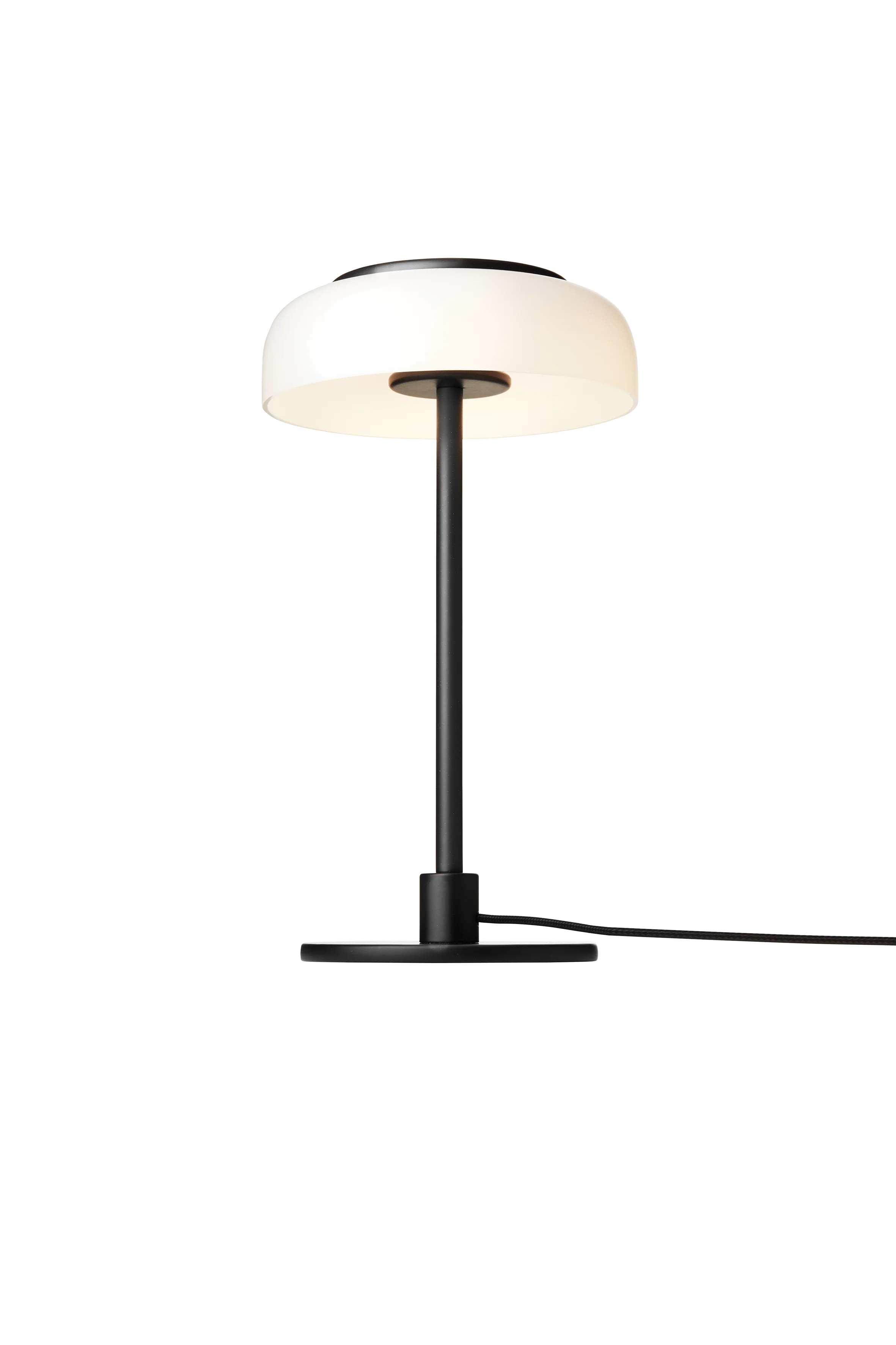 Lampa stołowa BLOSSI czarny z opalowym szkłem - Image 14