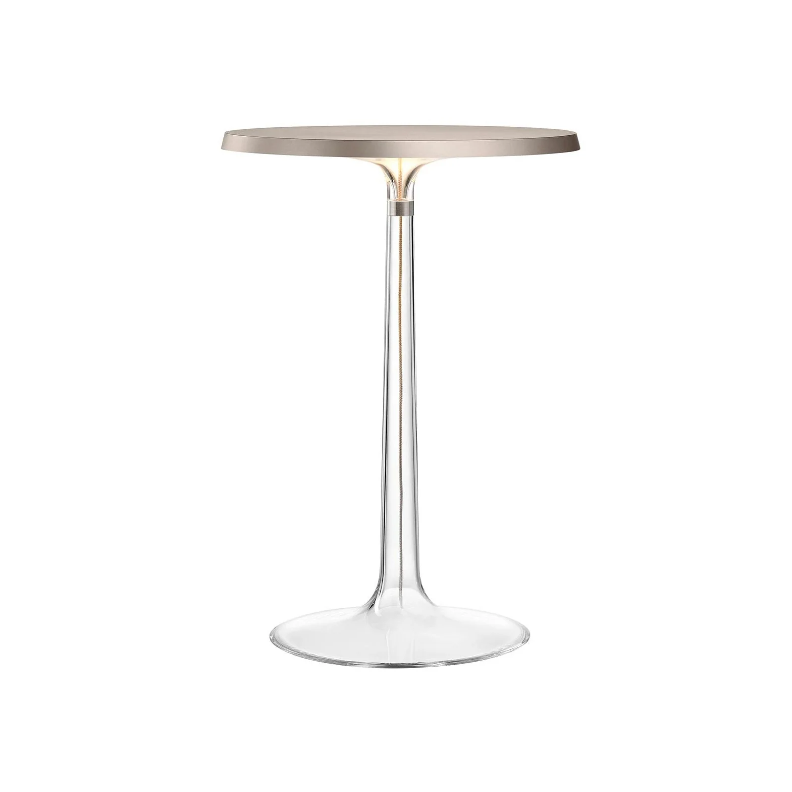Lampa stołowa BON JOUR matowy chrom z materiałowym abażurem - Image 3