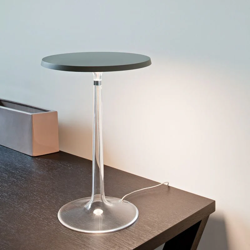 Lampa stołowa BON JOUR matowy chrom z transparentnym abażurem - Image 4